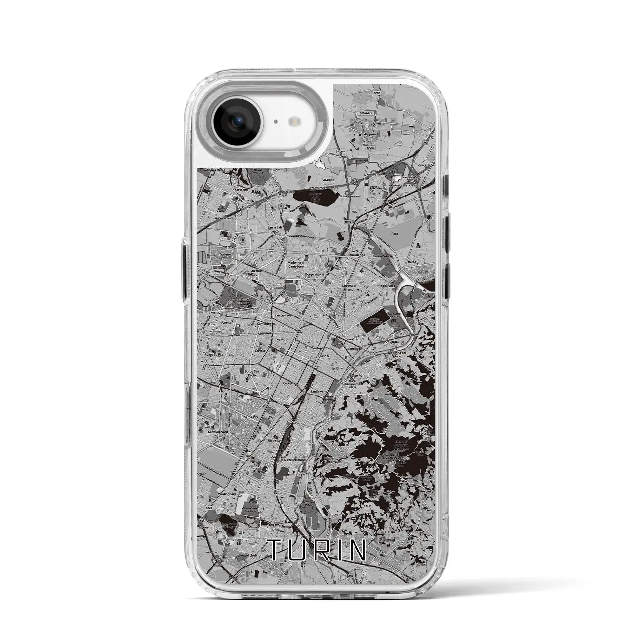 【トリノ(イタリア)】地図柄iPhoneケース(MagSafeタイプ)
