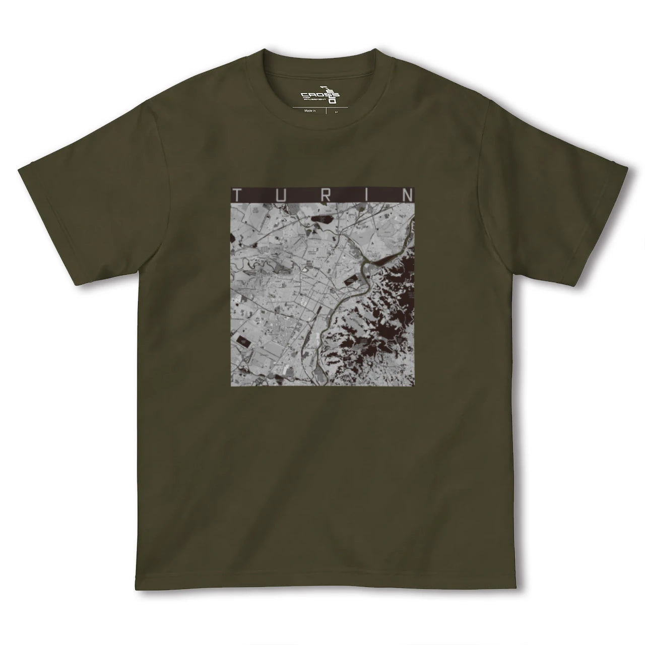 【トリノ(イタリア)】地図柄ヘビーウェイトTシャツ