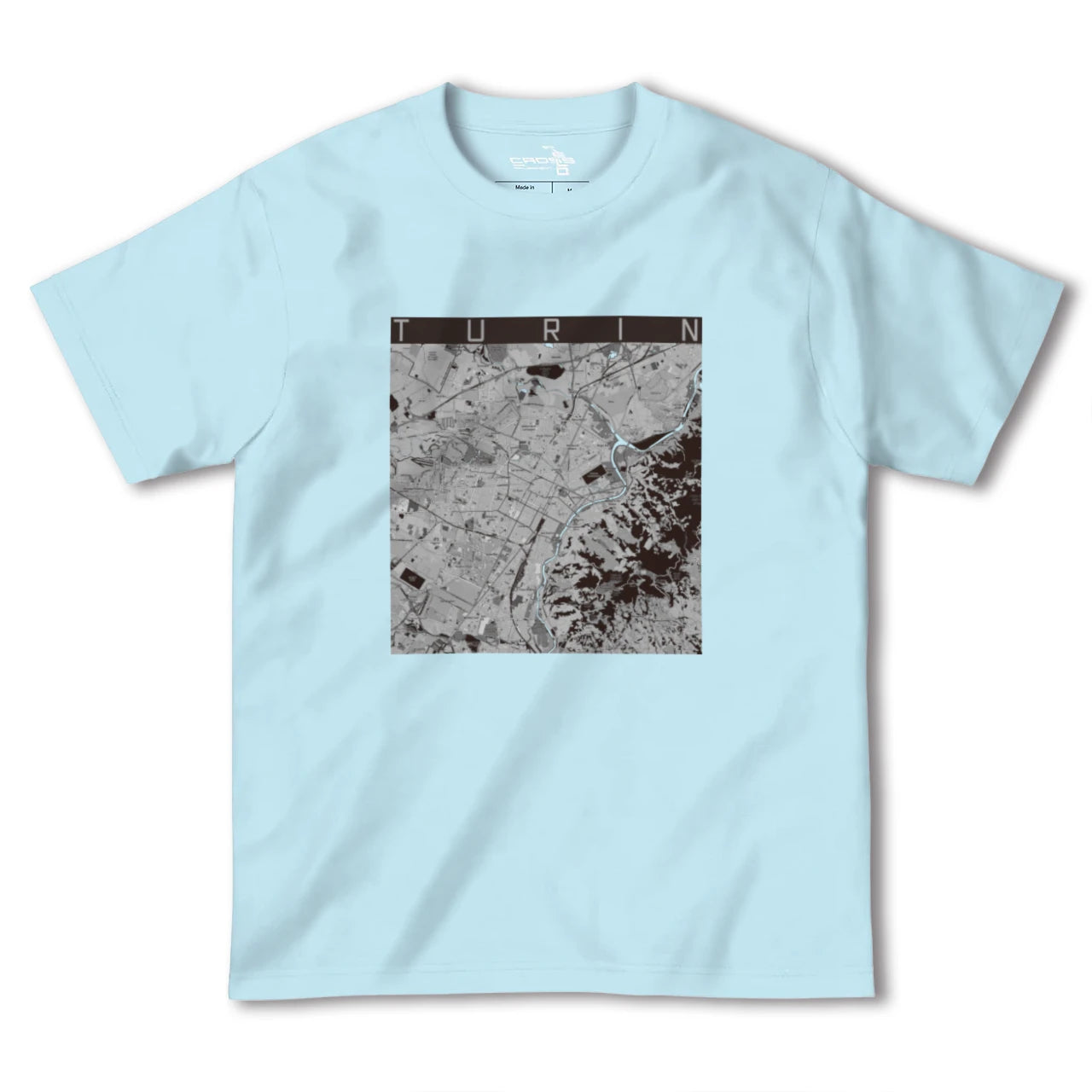 【トリノ(イタリア)】地図柄ヘビーウェイトTシャツ