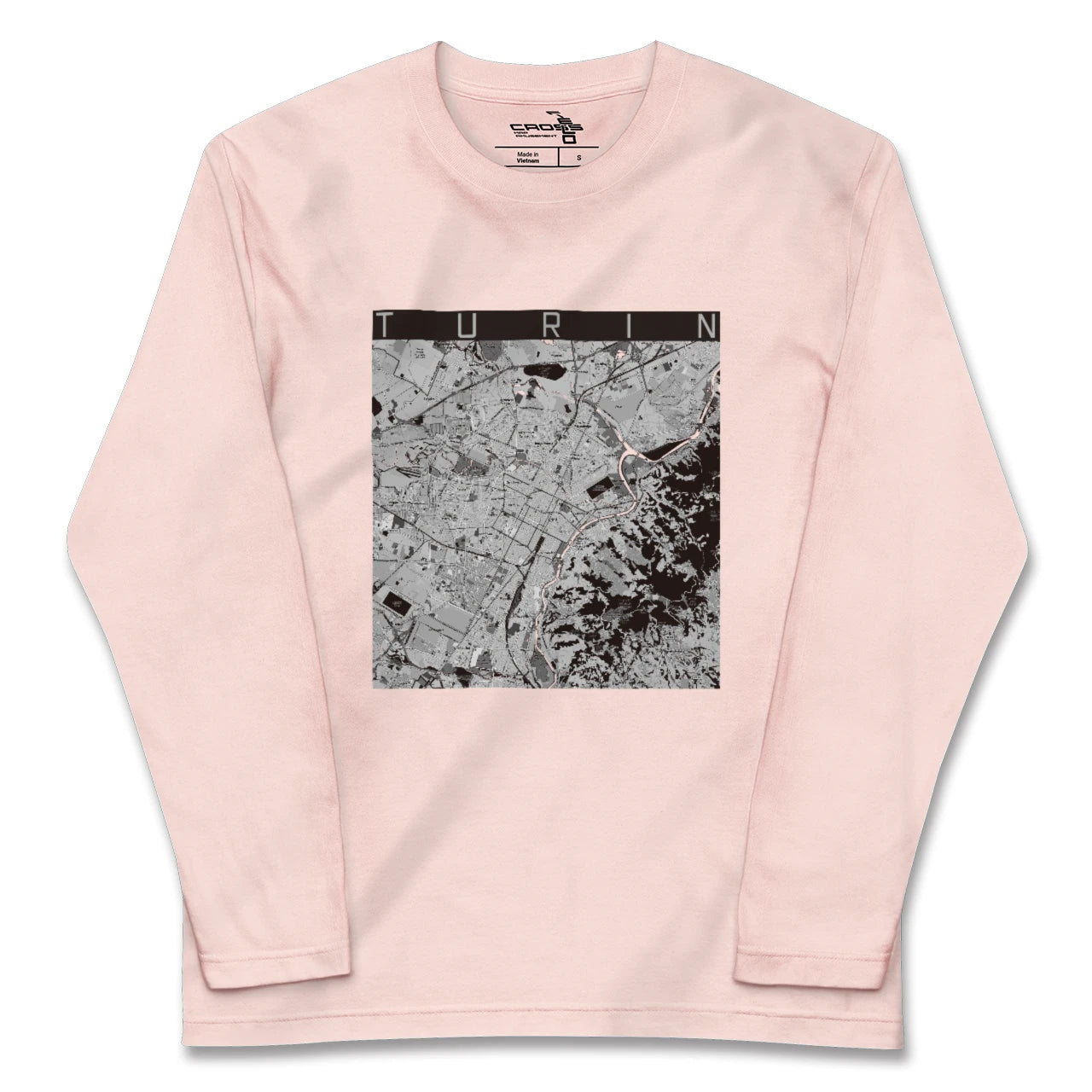 【トリノ(イタリア)】地図柄ロングスリーブTシャツ