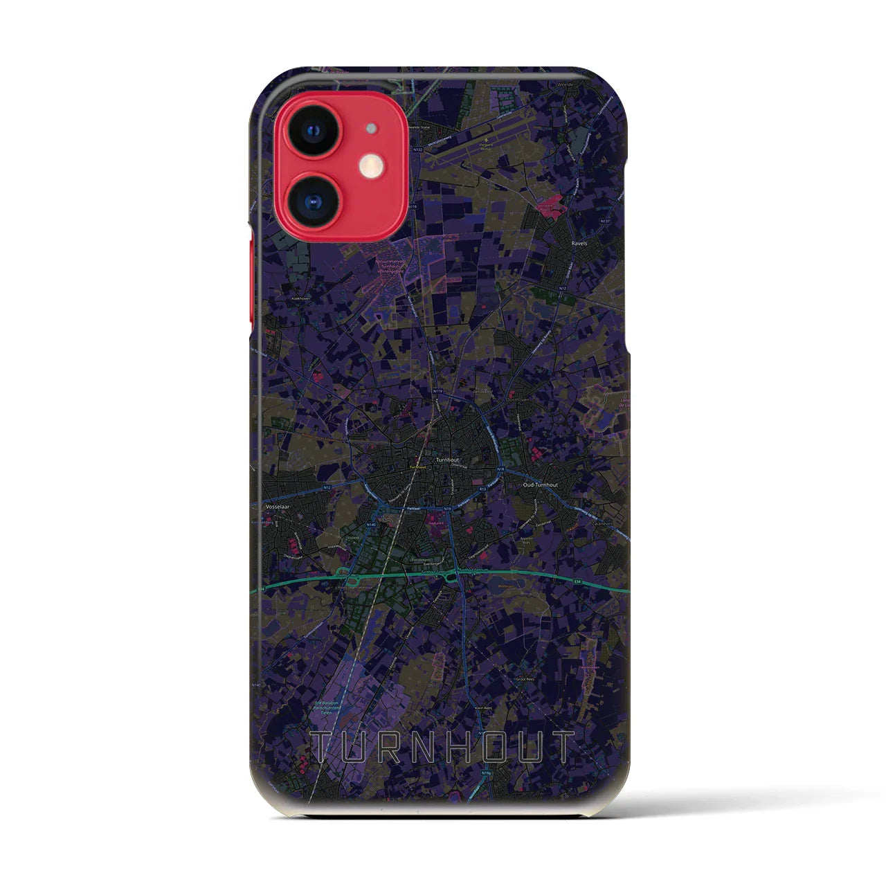 【トゥルンハウト(ベルギー)】地図柄iPhoneケース(バックカバータイプ)