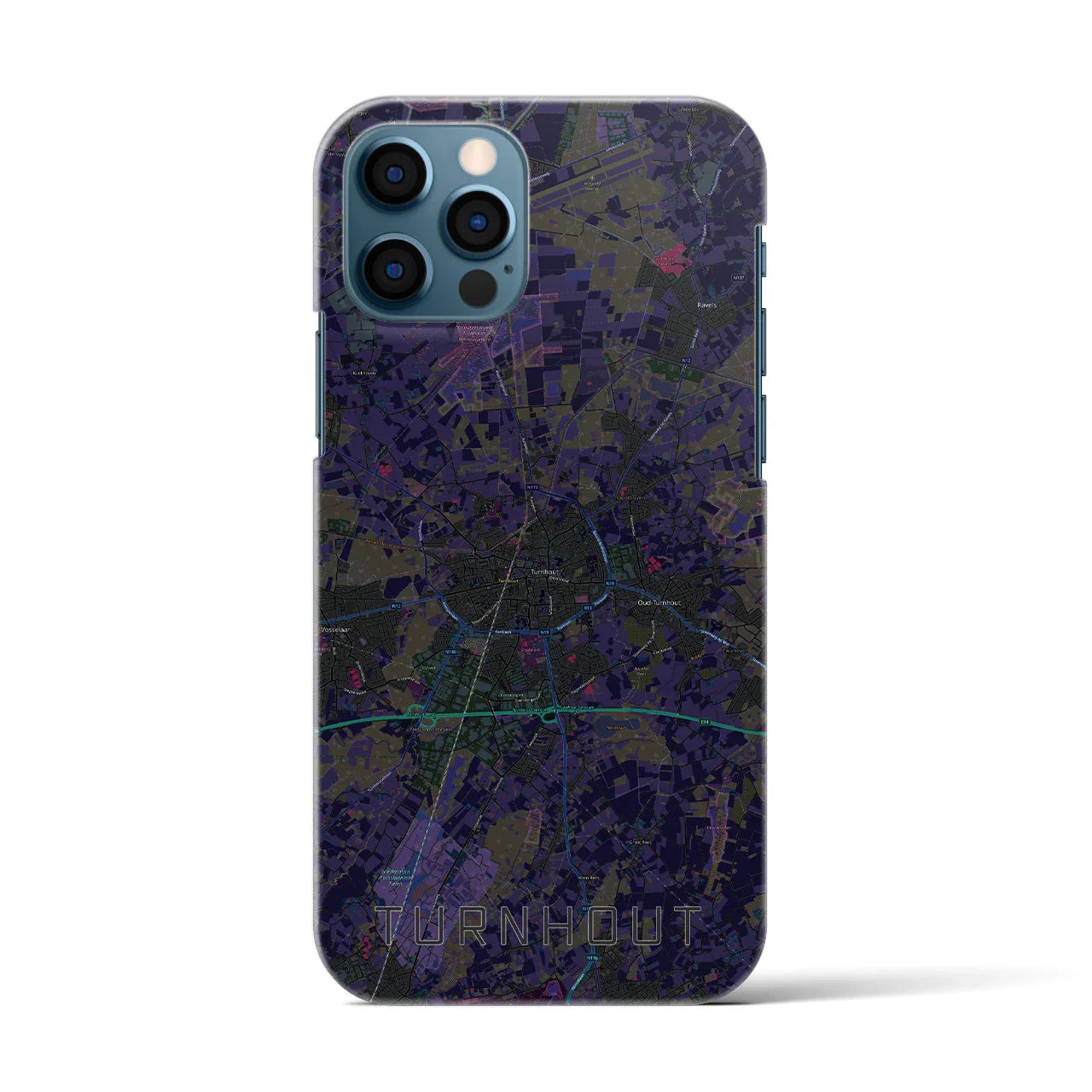 【トゥルンハウト(ベルギー)】地図柄iPhoneケース(バックカバータイプ)