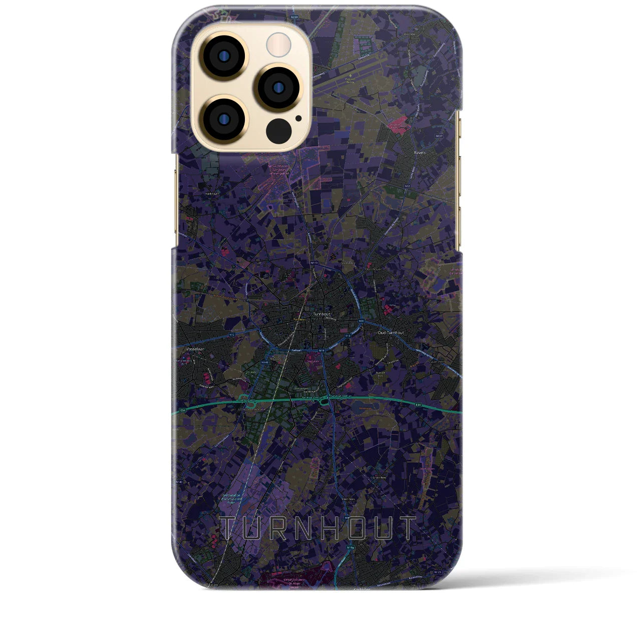 【トゥルンハウト(ベルギー)】地図柄iPhoneケース(バックカバータイプ)