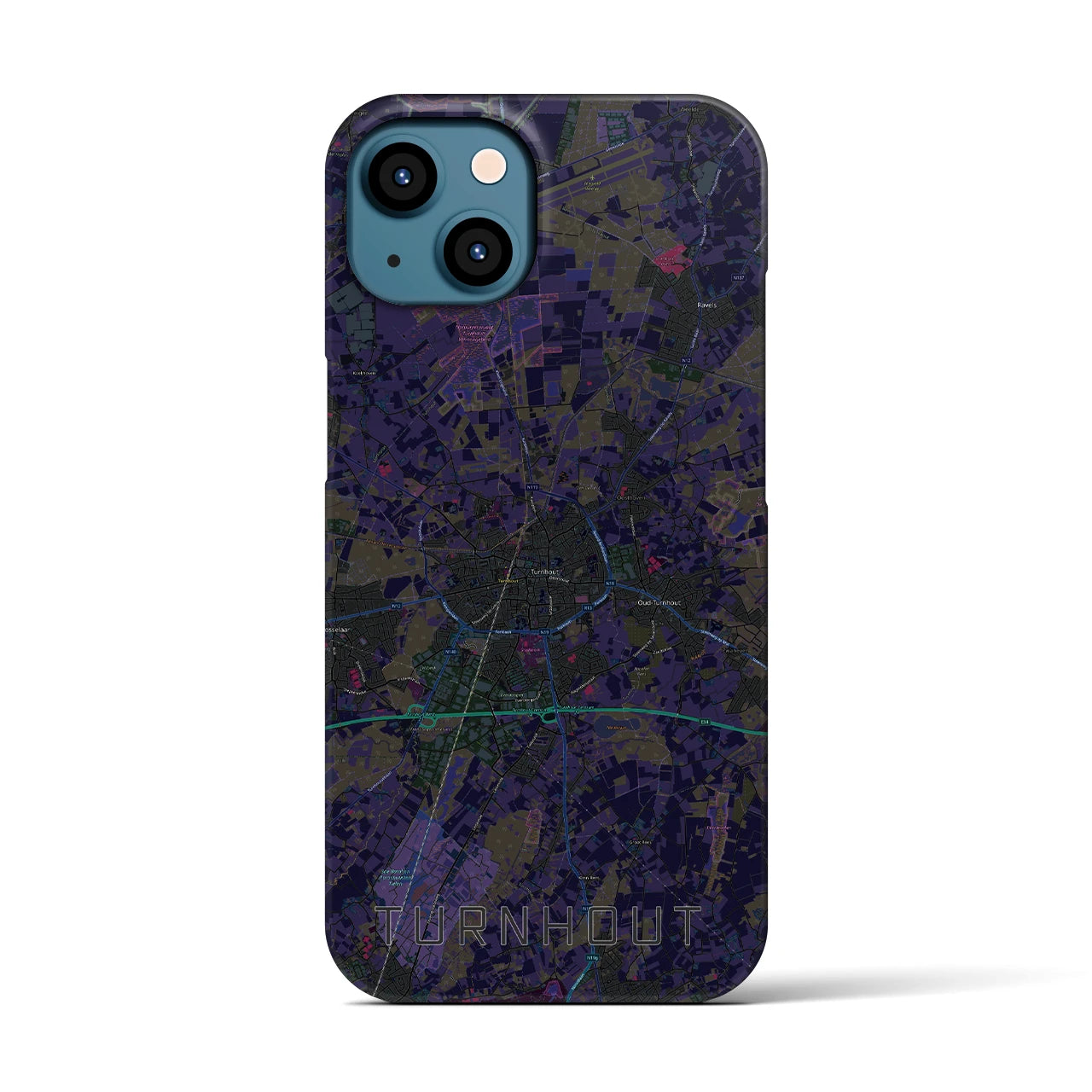 【トゥルンハウト(ベルギー)】地図柄iPhoneケース(バックカバータイプ)