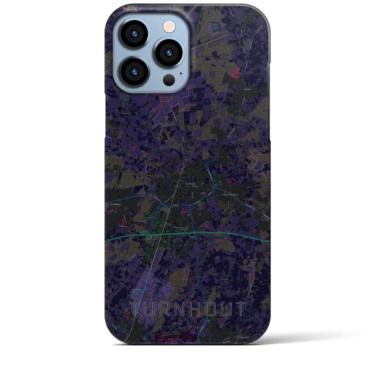 【トゥルンハウト(ベルギー)】地図柄iPhoneケース(バックカバータイプ)