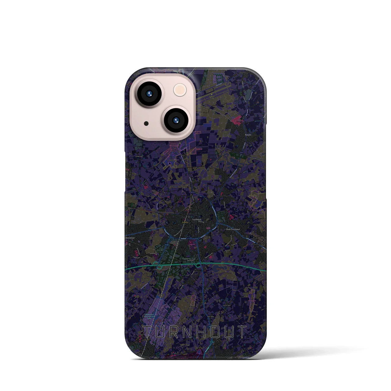 【トゥルンハウト(ベルギー)】地図柄iPhoneケース(バックカバータイプ)