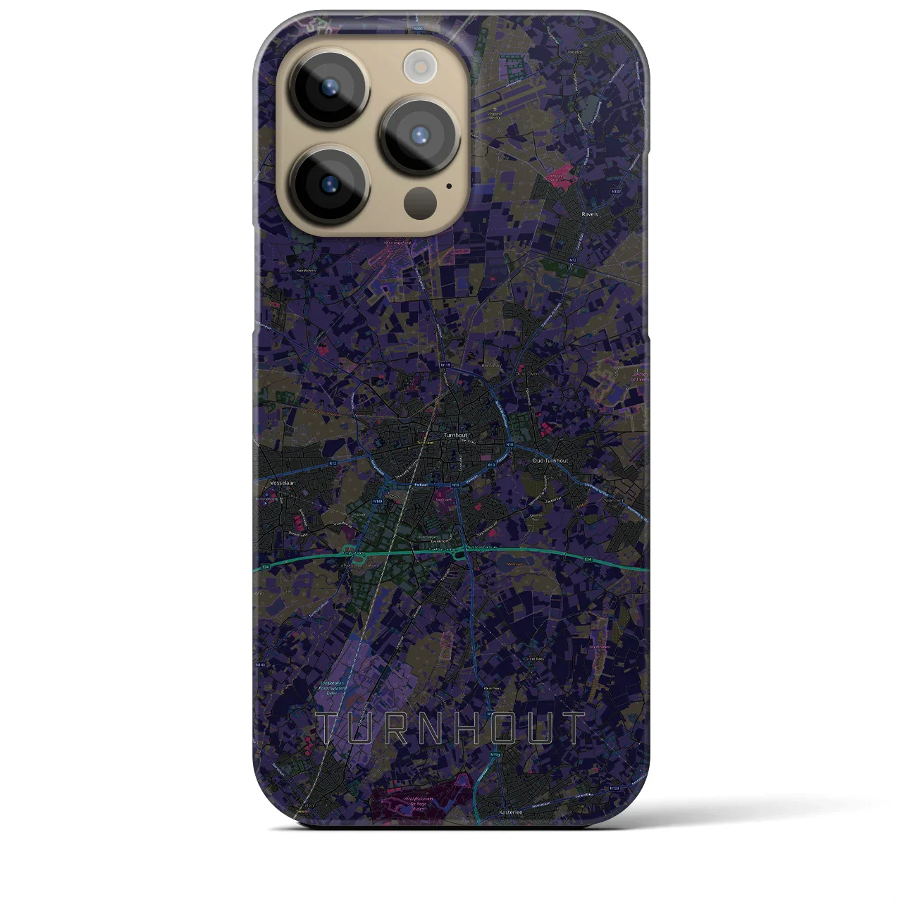 【トゥルンハウト(ベルギー)】地図柄iPhoneケース(バックカバータイプ)
