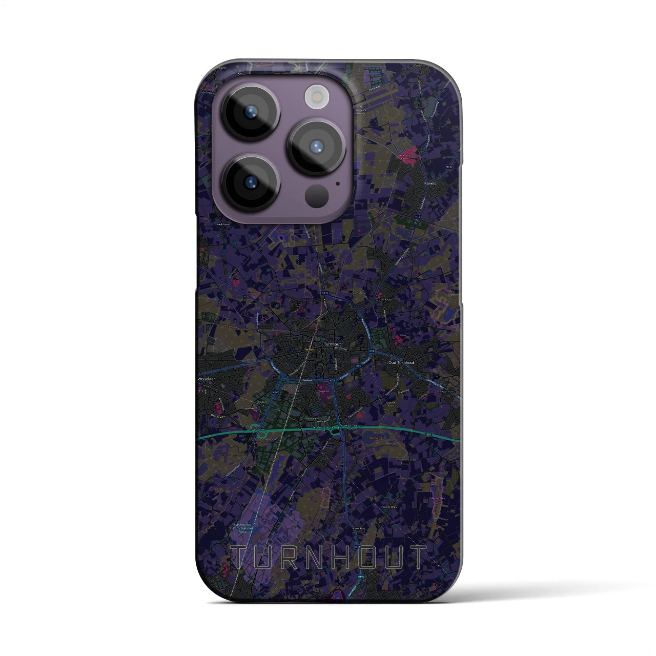 【トゥルンハウト(ベルギー)】地図柄iPhoneケース(バックカバータイプ)