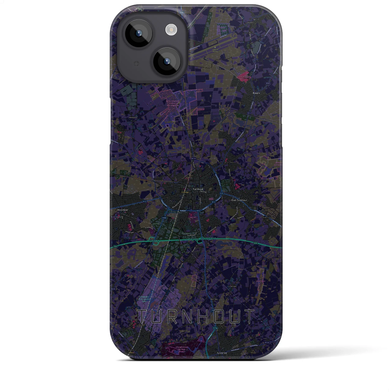 【トゥルンハウト(ベルギー)】地図柄iPhoneケース(バックカバータイプ)