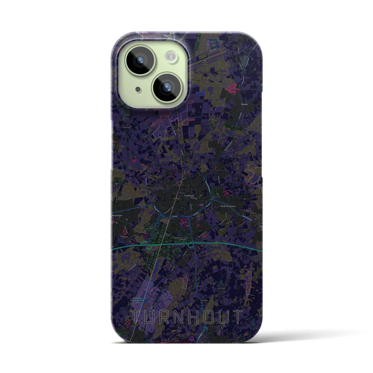 【トゥルンハウト(ベルギー)】地図柄iPhoneケース(バックカバータイプ)