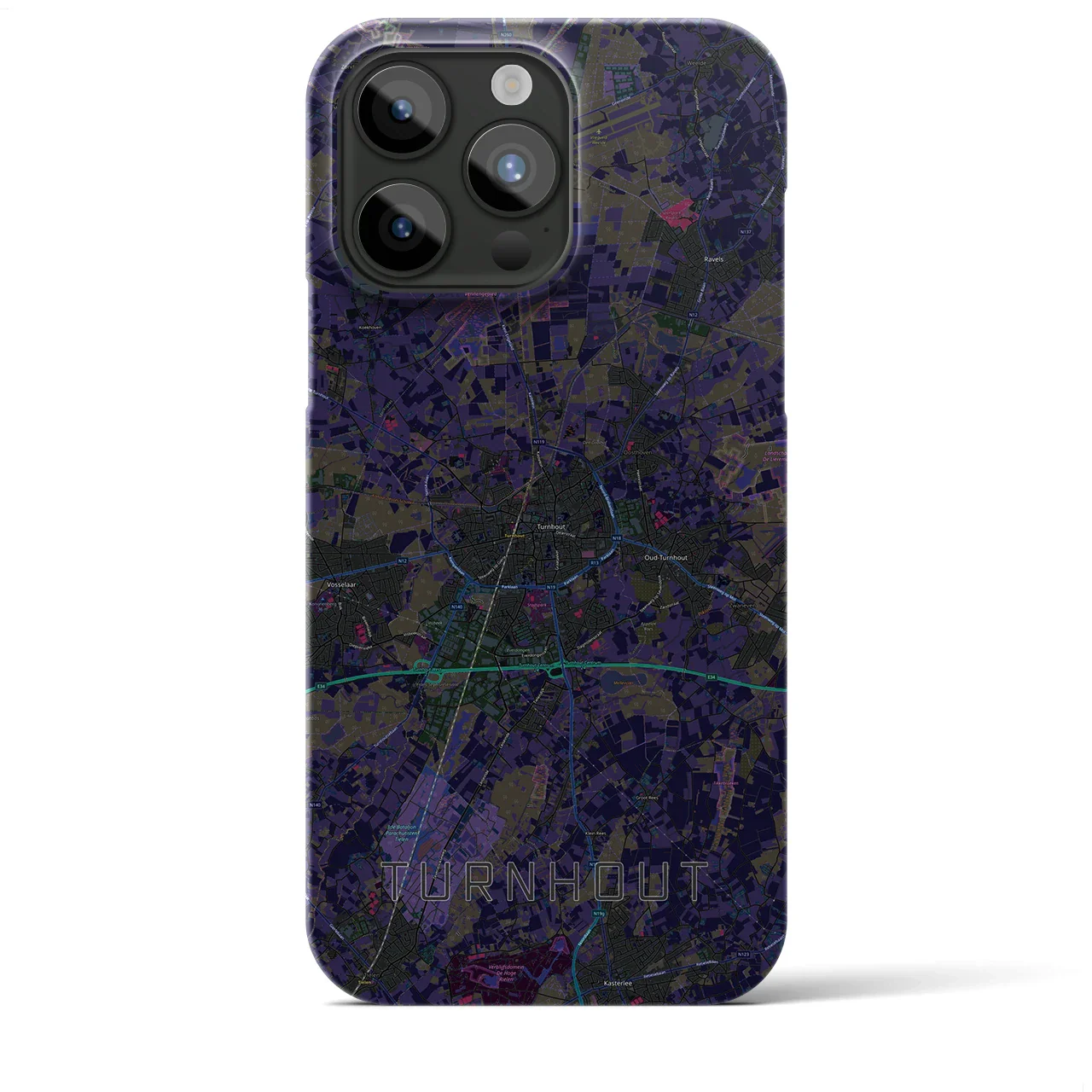 【トゥルンハウト(ベルギー)】地図柄iPhoneケース(バックカバータイプ)