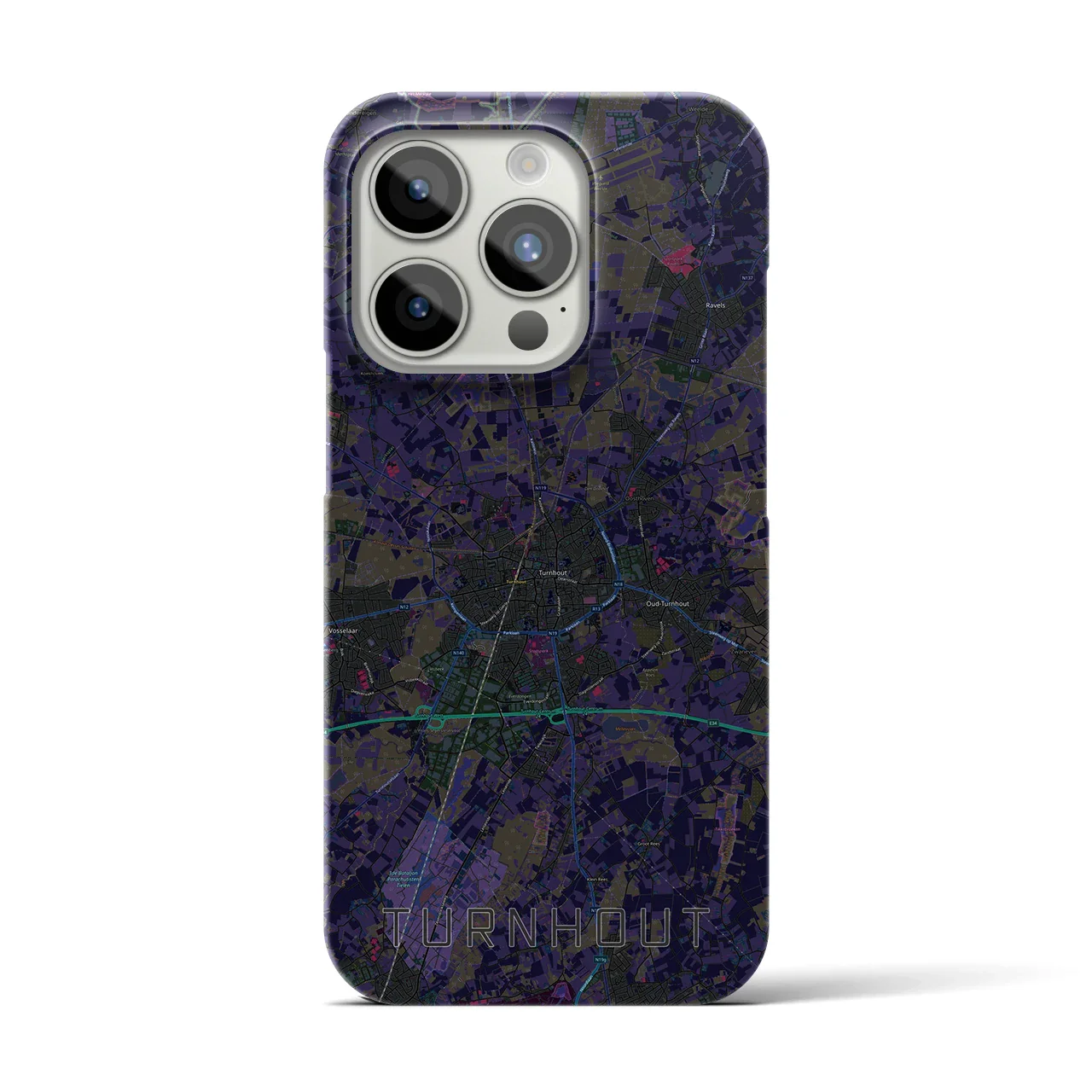 【トゥルンハウト(ベルギー)】地図柄iPhoneケース(バックカバータイプ)
