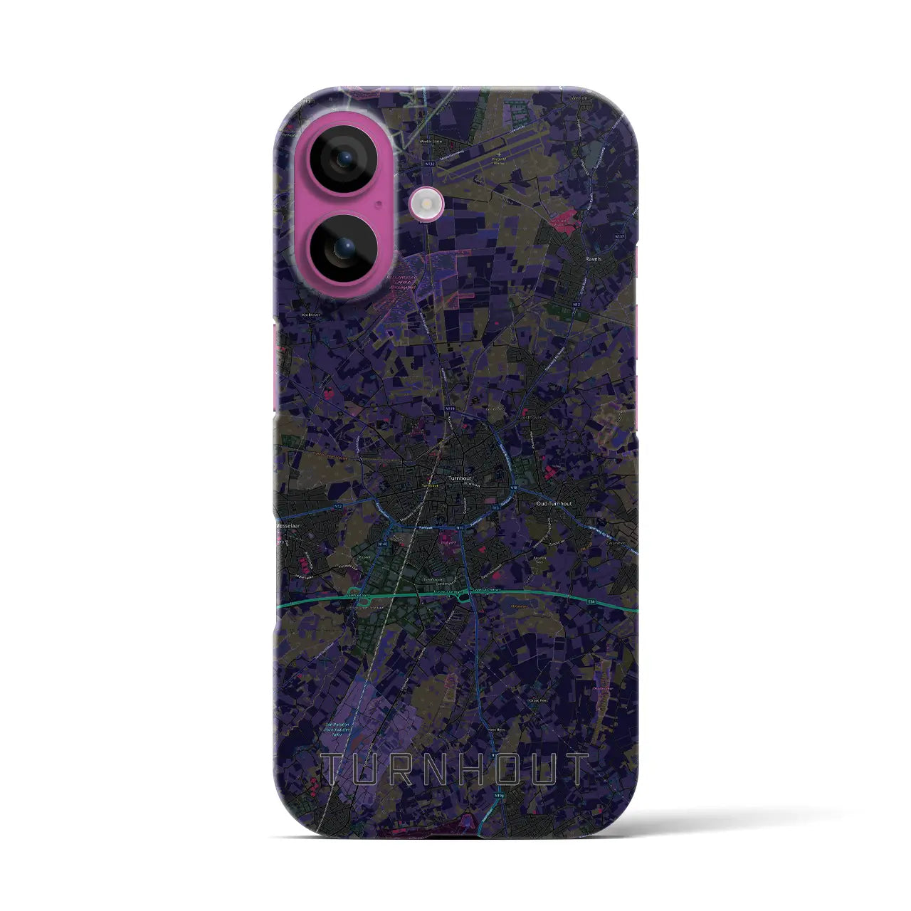 【トゥルンハウト(ベルギー)】地図柄iPhoneケース(バックカバータイプ)