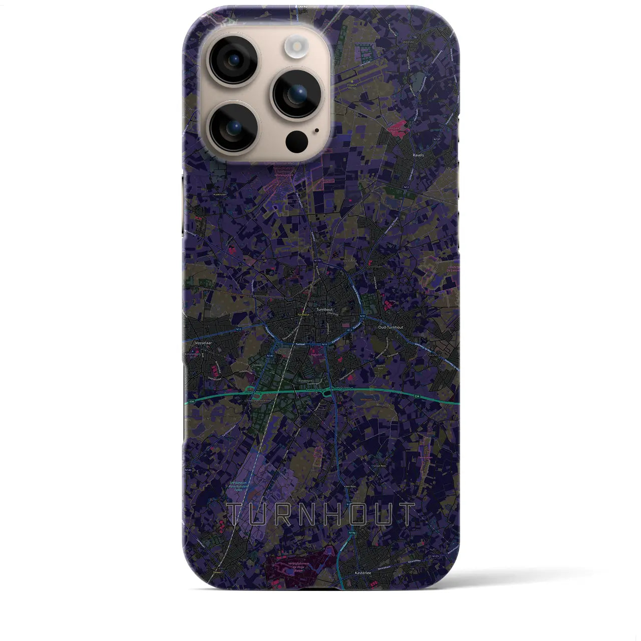 【トゥルンハウト(ベルギー)】地図柄iPhoneケース(バックカバータイプ)