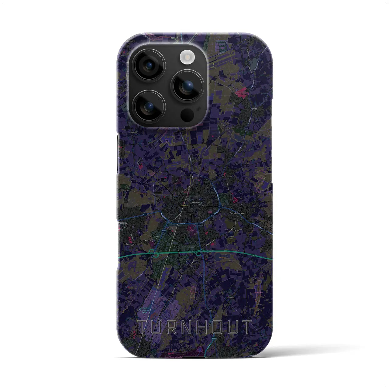 【トゥルンハウト(ベルギー)】地図柄iPhoneケース(バックカバータイプ)