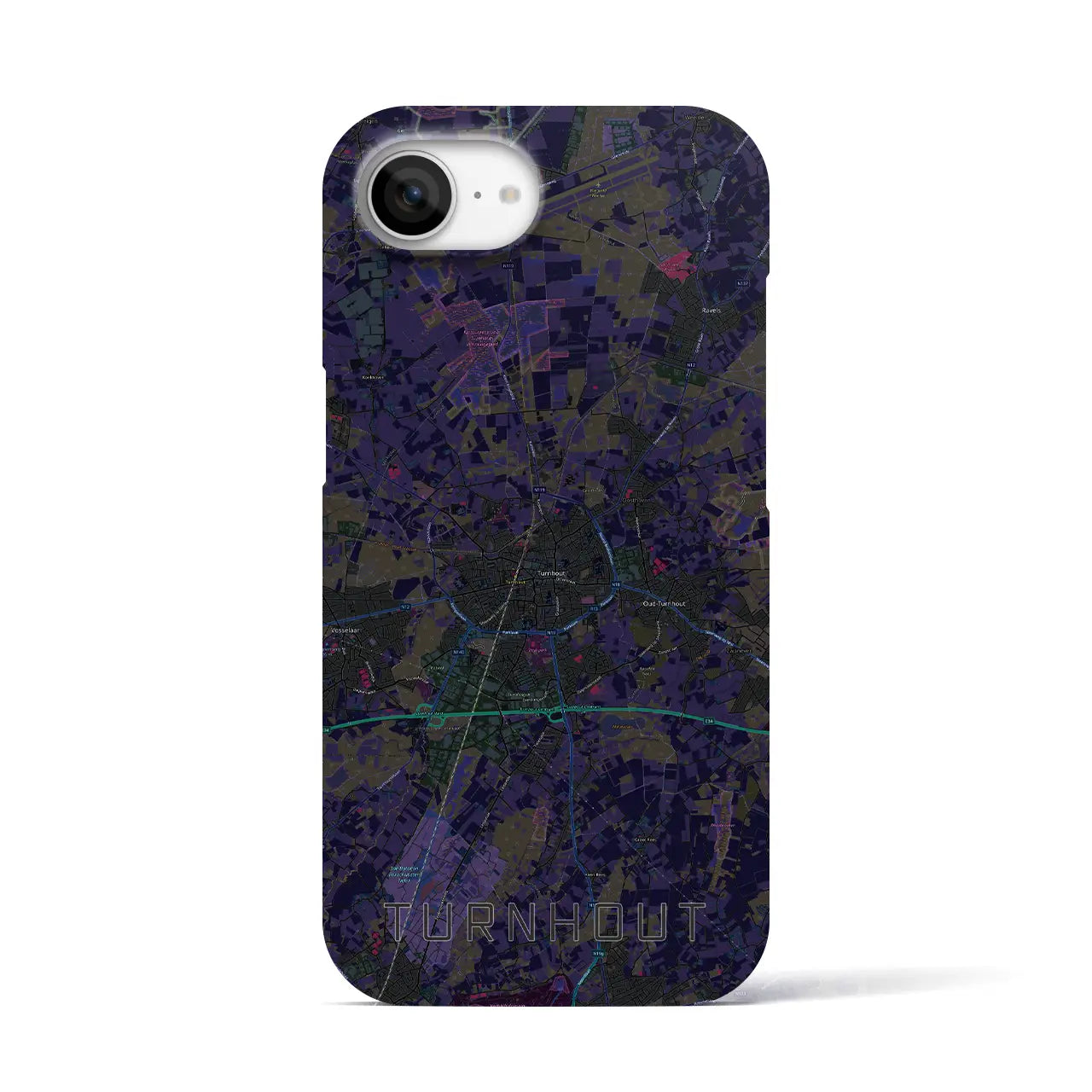 【トゥルンハウト(ベルギー)】地図柄iPhoneケース(バックカバータイプ)