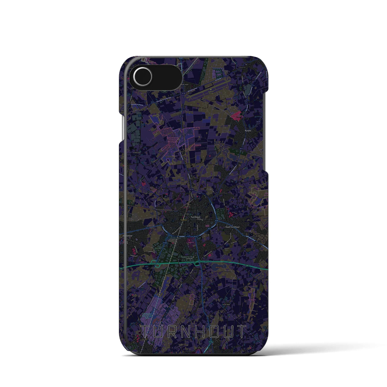 【トゥルンハウト(ベルギー)】地図柄iPhoneケース(バックカバータイプ)