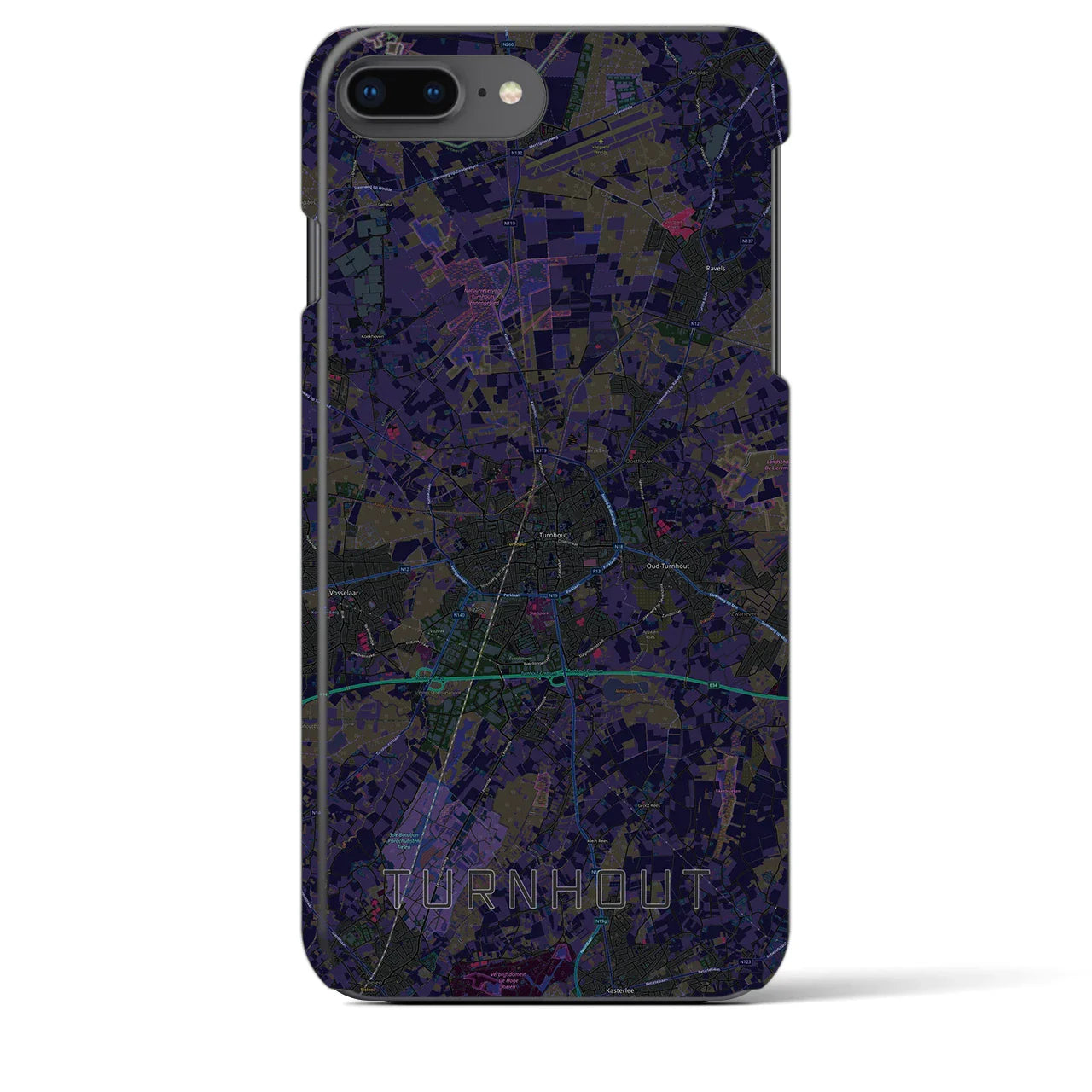 【トゥルンハウト(ベルギー)】地図柄iPhoneケース(バックカバータイプ)