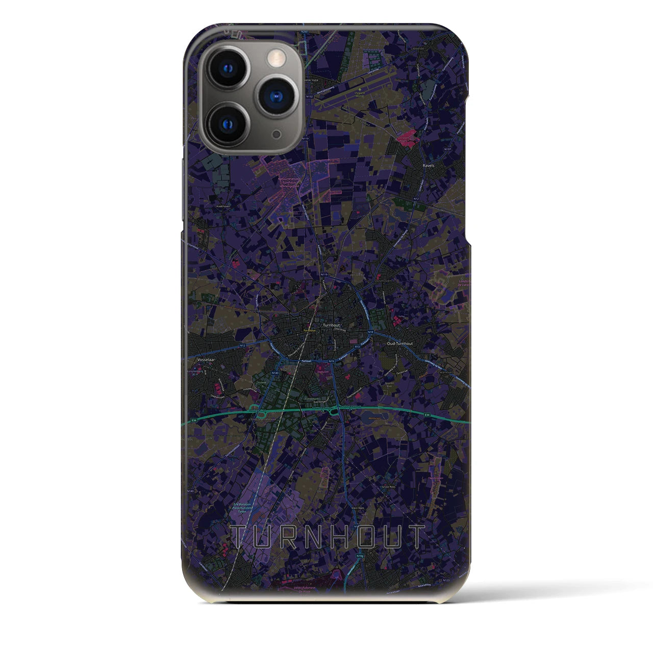 【トゥルンハウト(ベルギー)】地図柄iPhoneケース(バックカバータイプ)