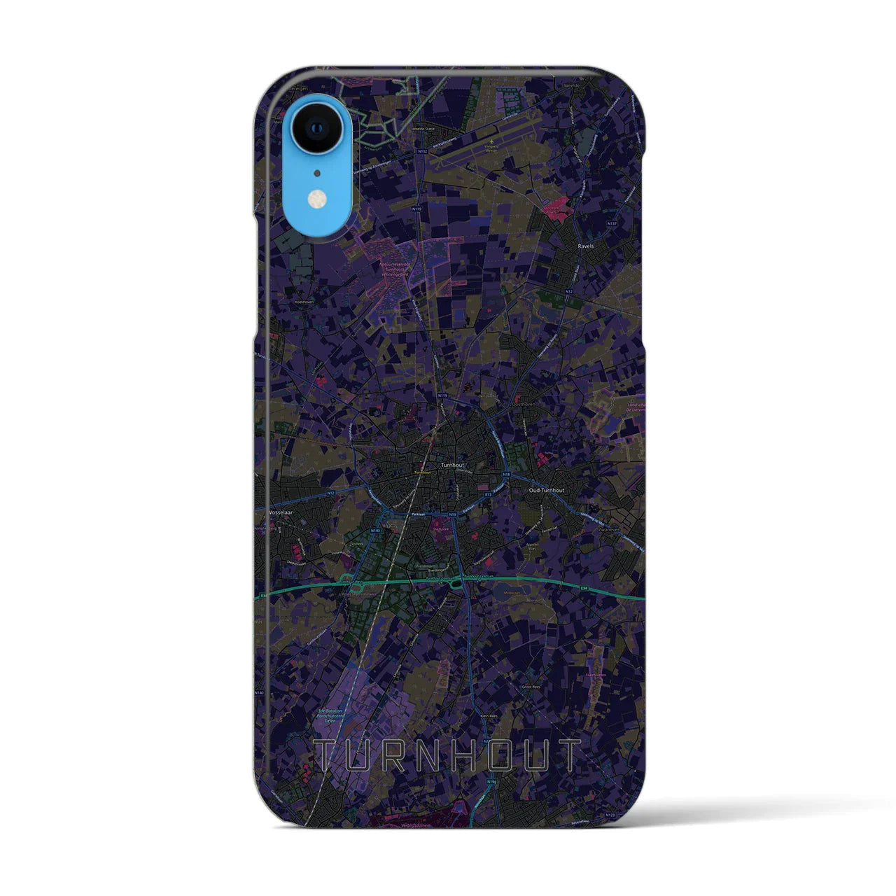 【トゥルンハウト(ベルギー)】地図柄iPhoneケース(バックカバータイプ)
