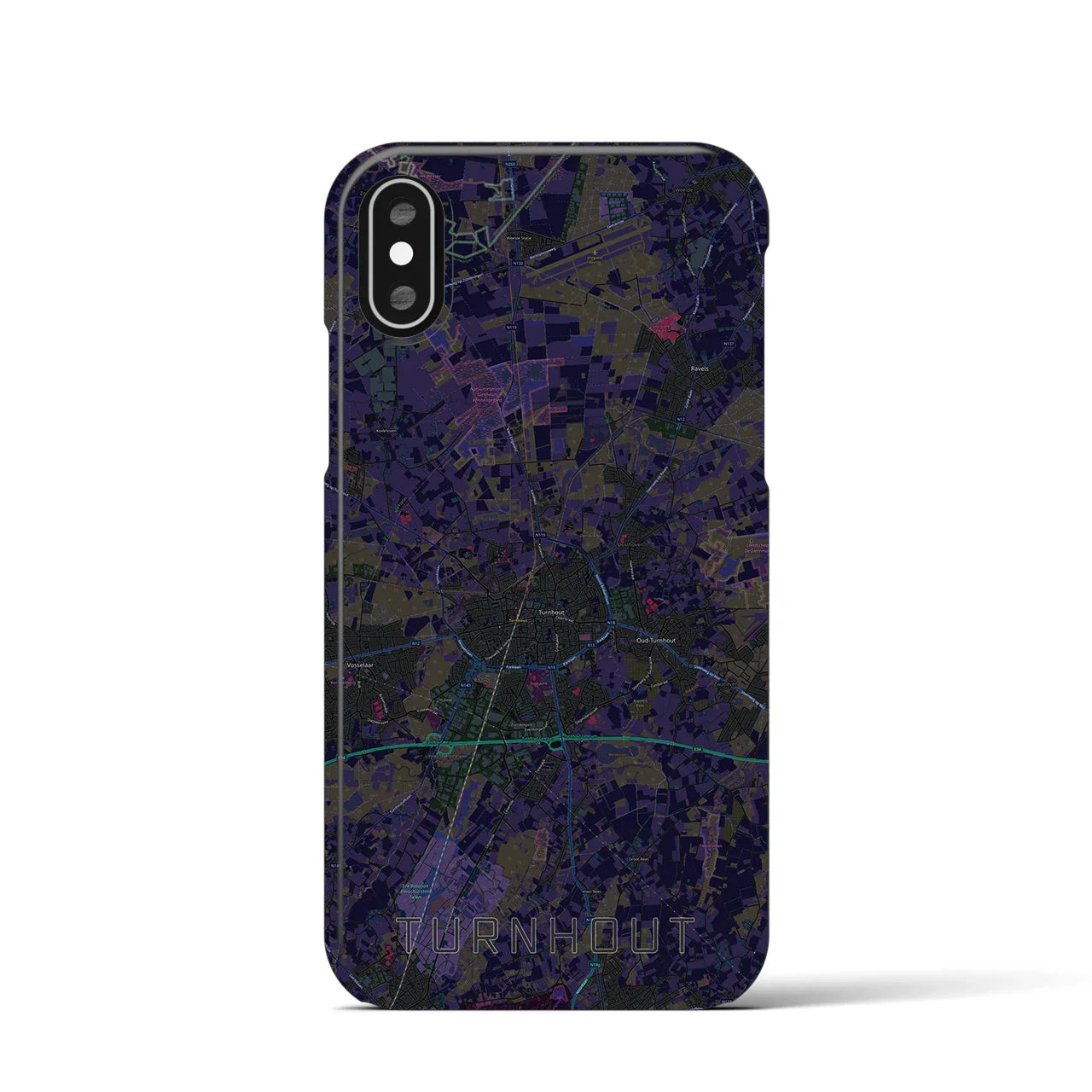 【トゥルンハウト(ベルギー)】地図柄iPhoneケース(バックカバータイプ)