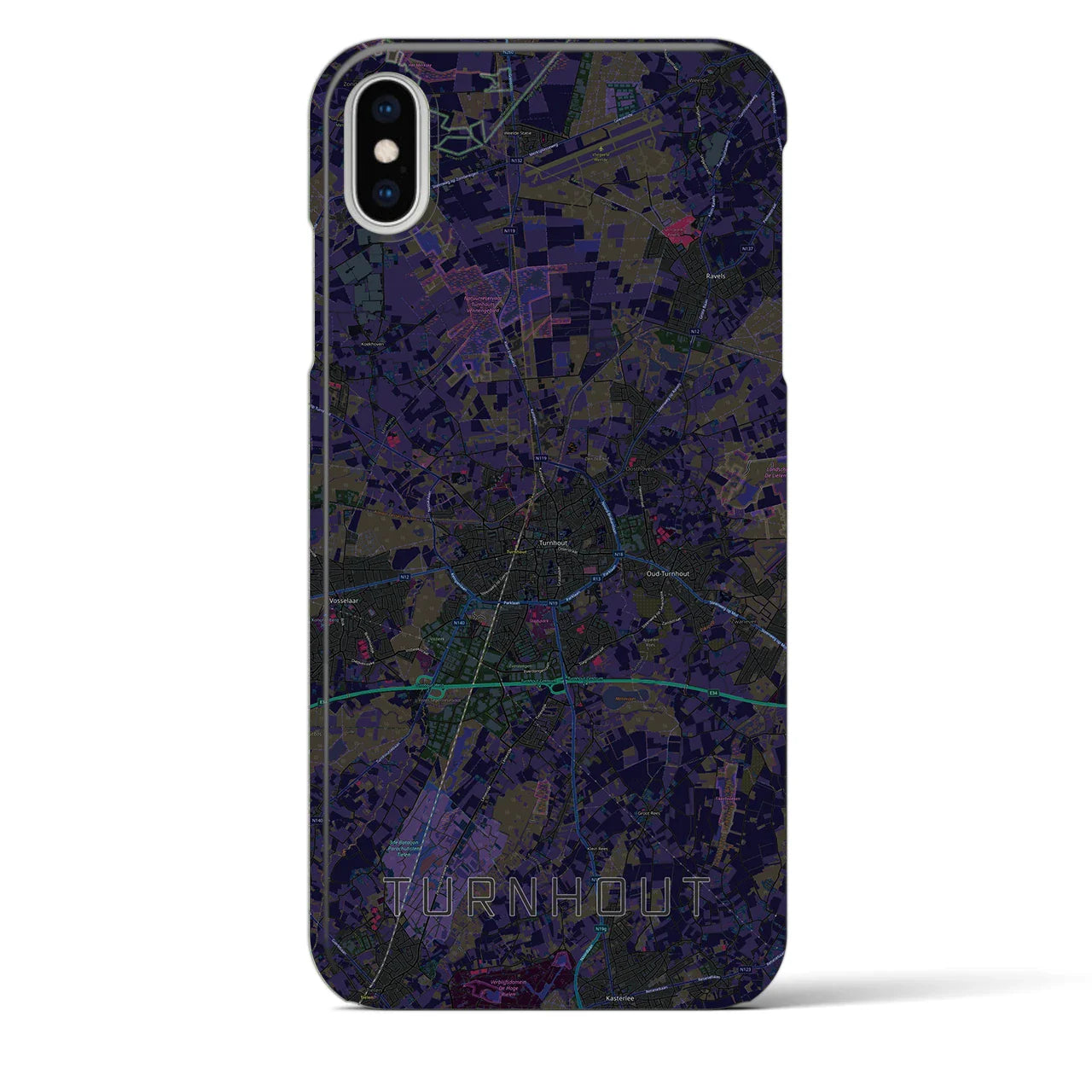 【トゥルンハウト(ベルギー)】地図柄iPhoneケース(バックカバータイプ)