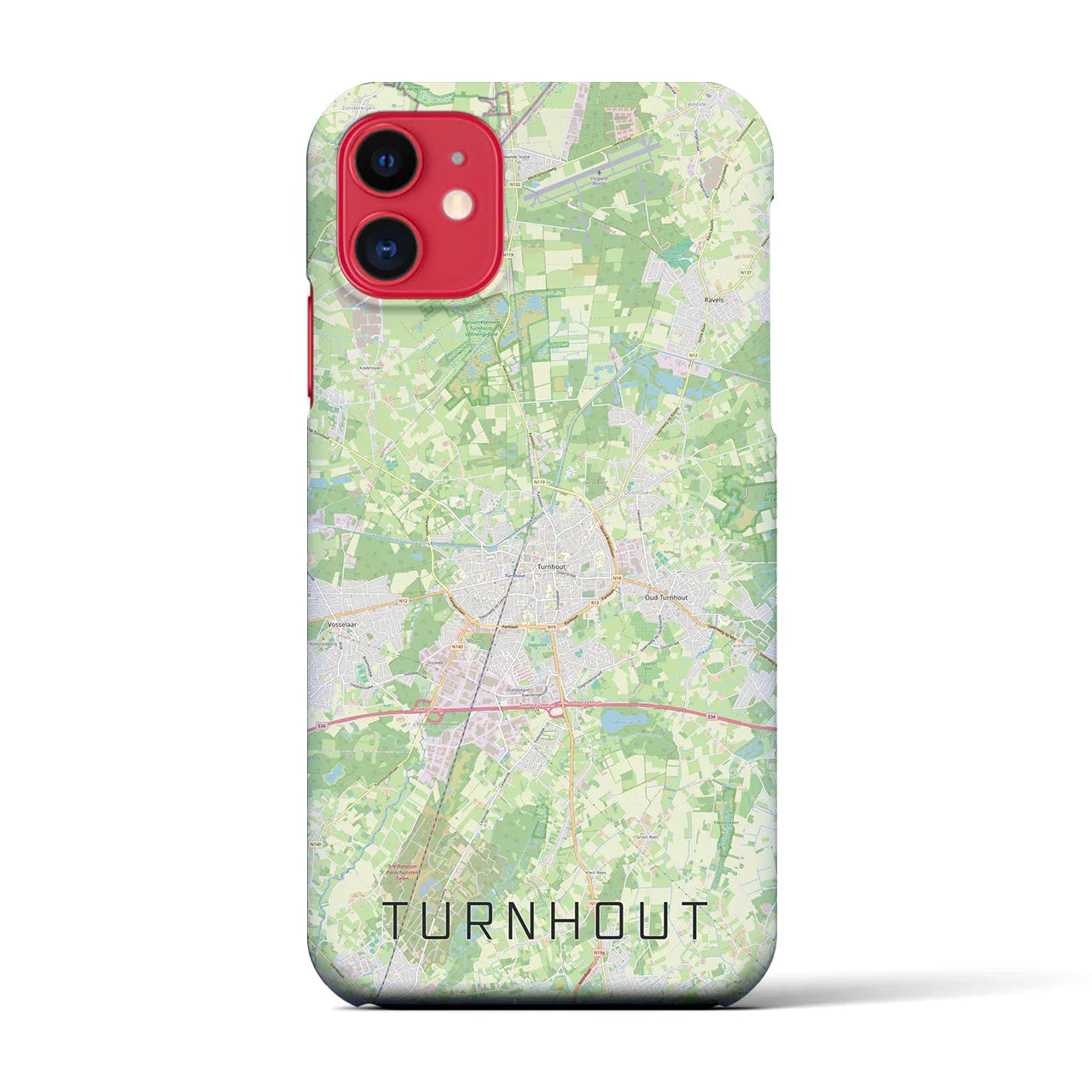 【トゥルンハウト(ベルギー)】地図柄iPhoneケース(バックカバータイプ)