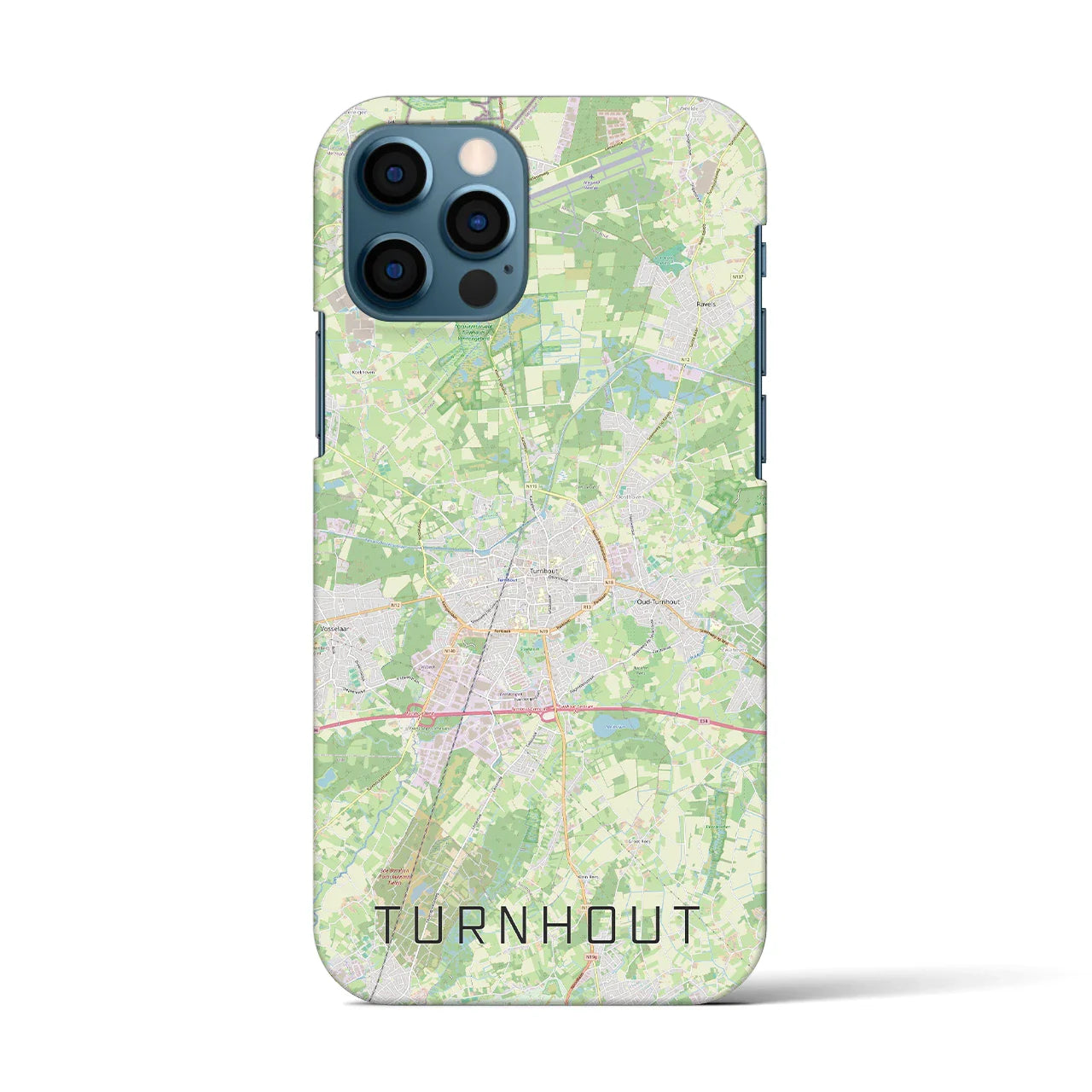 【トゥルンハウト(ベルギー)】地図柄iPhoneケース(バックカバータイプ)