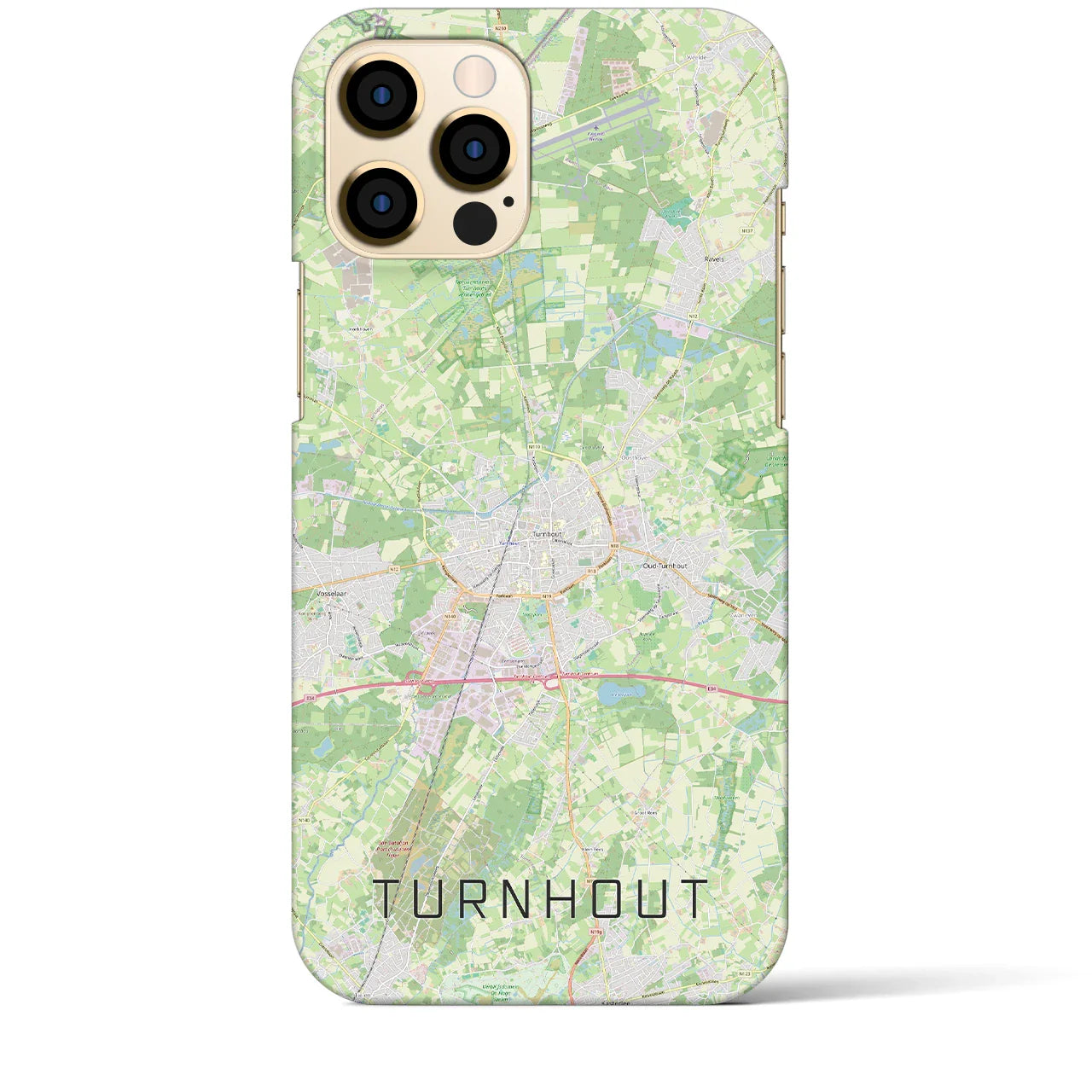 【トゥルンハウト(ベルギー)】地図柄iPhoneケース(バックカバータイプ)