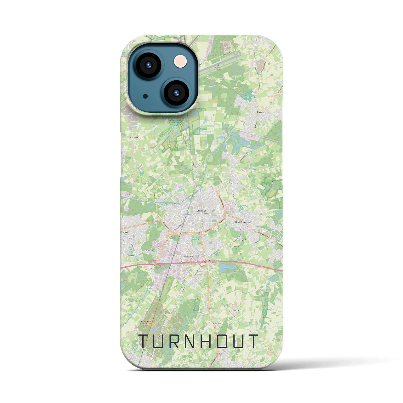【トゥルンハウト(ベルギー)】地図柄iPhoneケース(バックカバータイプ)