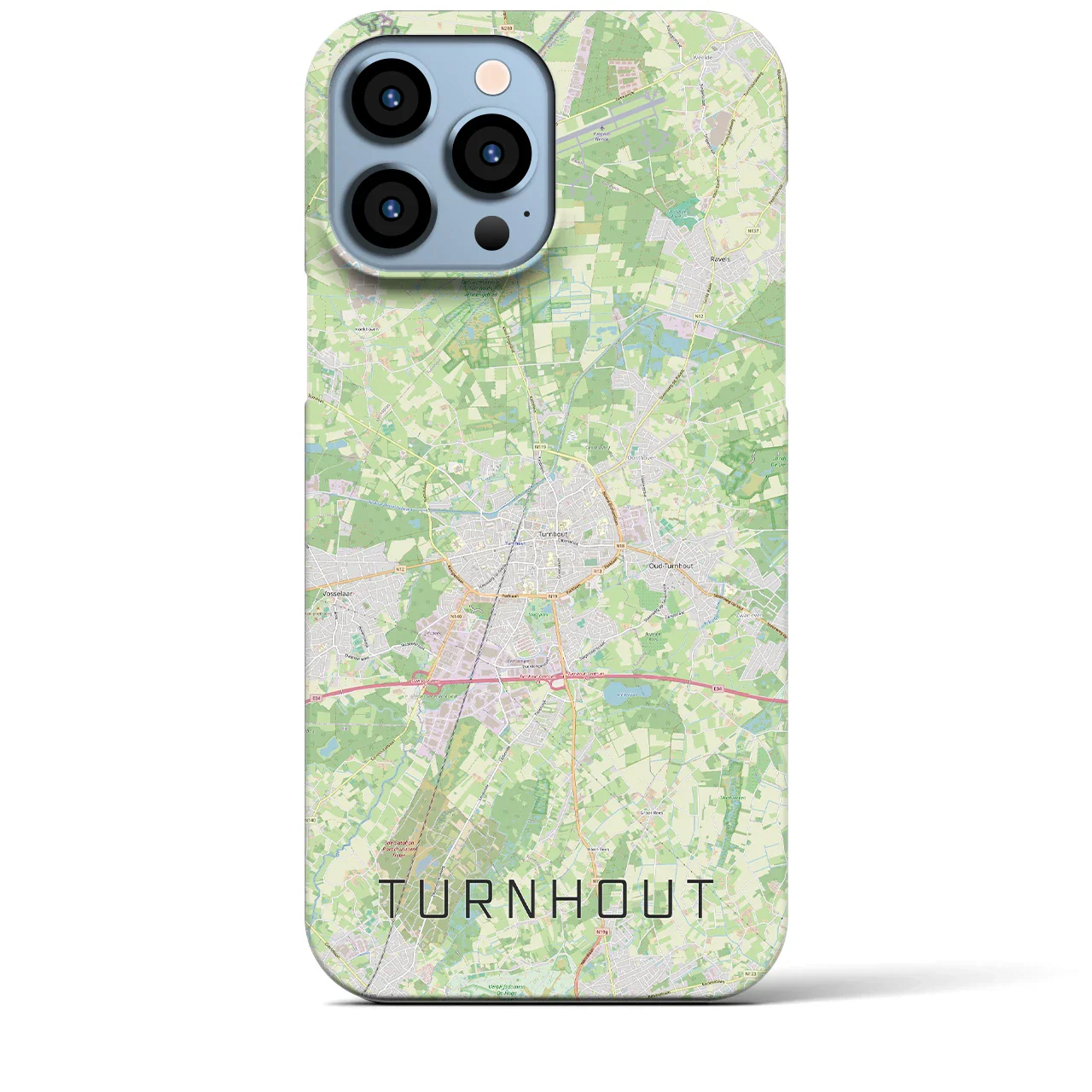 【トゥルンハウト(ベルギー)】地図柄iPhoneケース(バックカバータイプ)