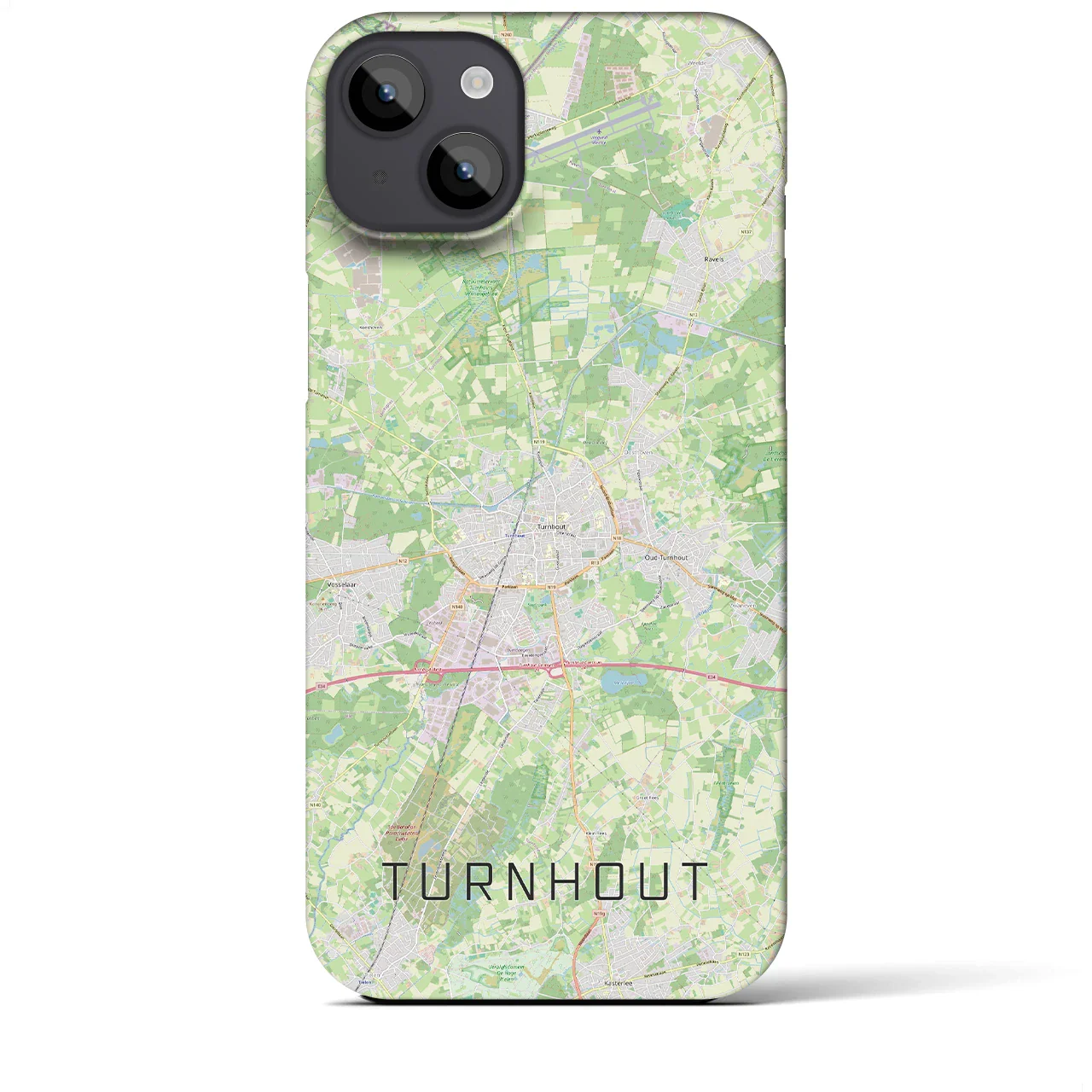 【トゥルンハウト(ベルギー)】地図柄iPhoneケース(バックカバータイプ)