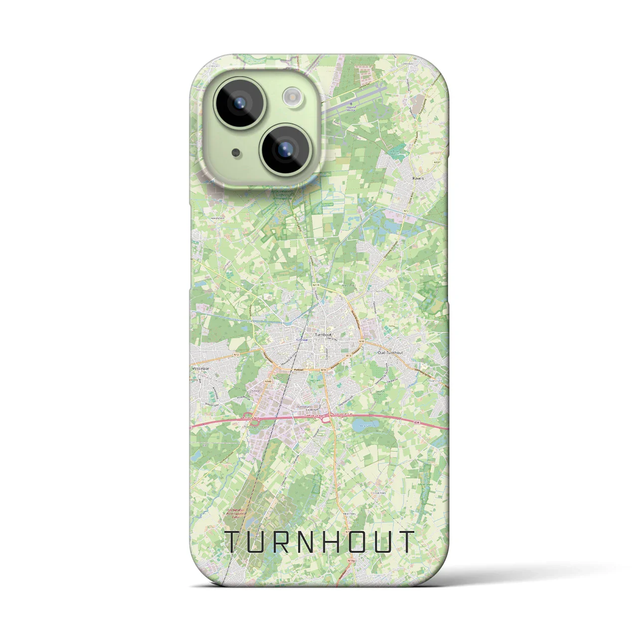 【トゥルンハウト(ベルギー)】地図柄iPhoneケース(バックカバータイプ)
