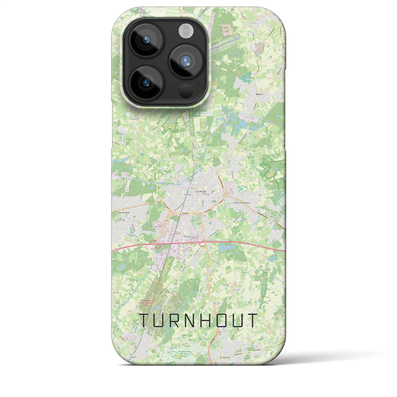 【トゥルンハウト(ベルギー)】地図柄iPhoneケース(バックカバータイプ)