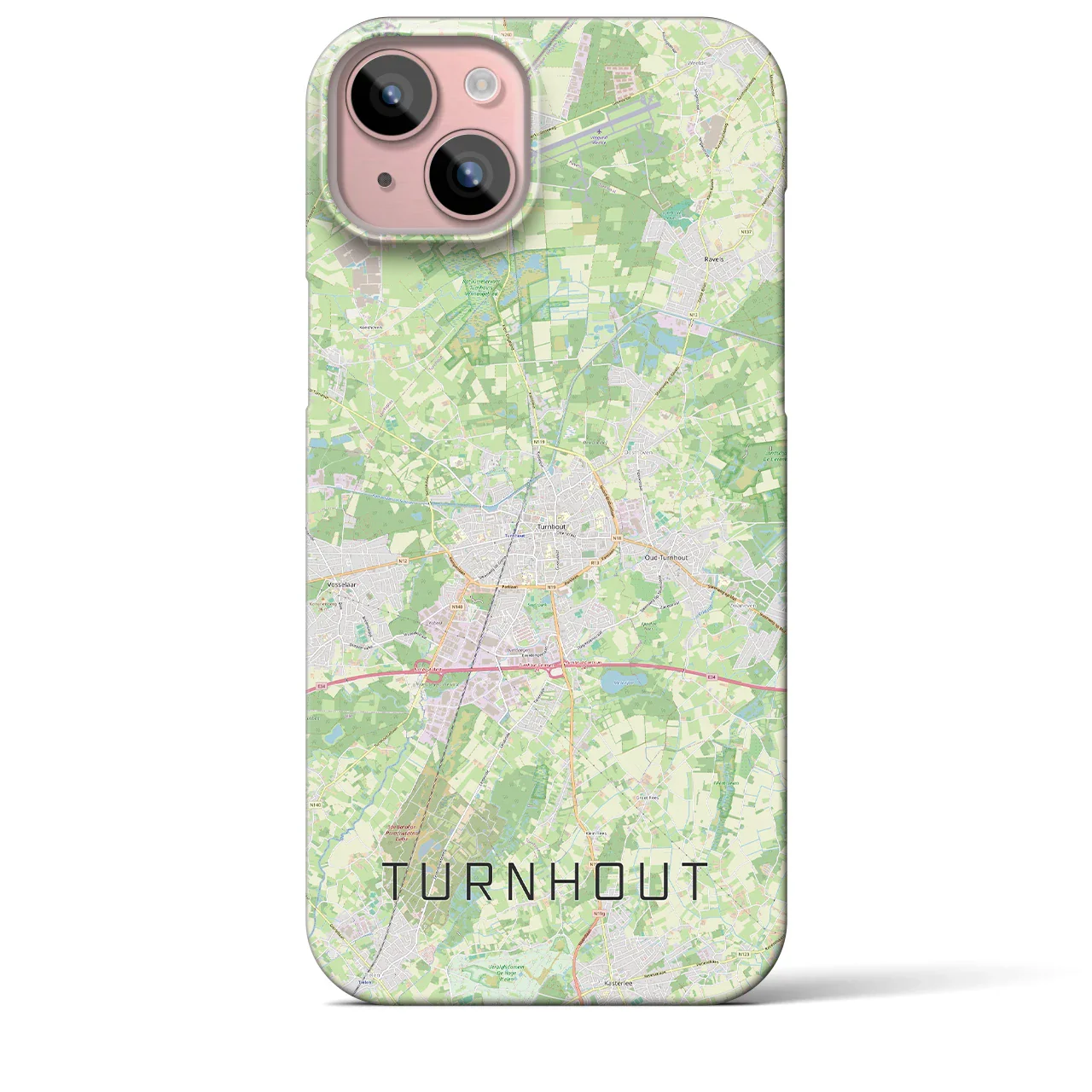 【トゥルンハウト(ベルギー)】地図柄iPhoneケース(バックカバータイプ)