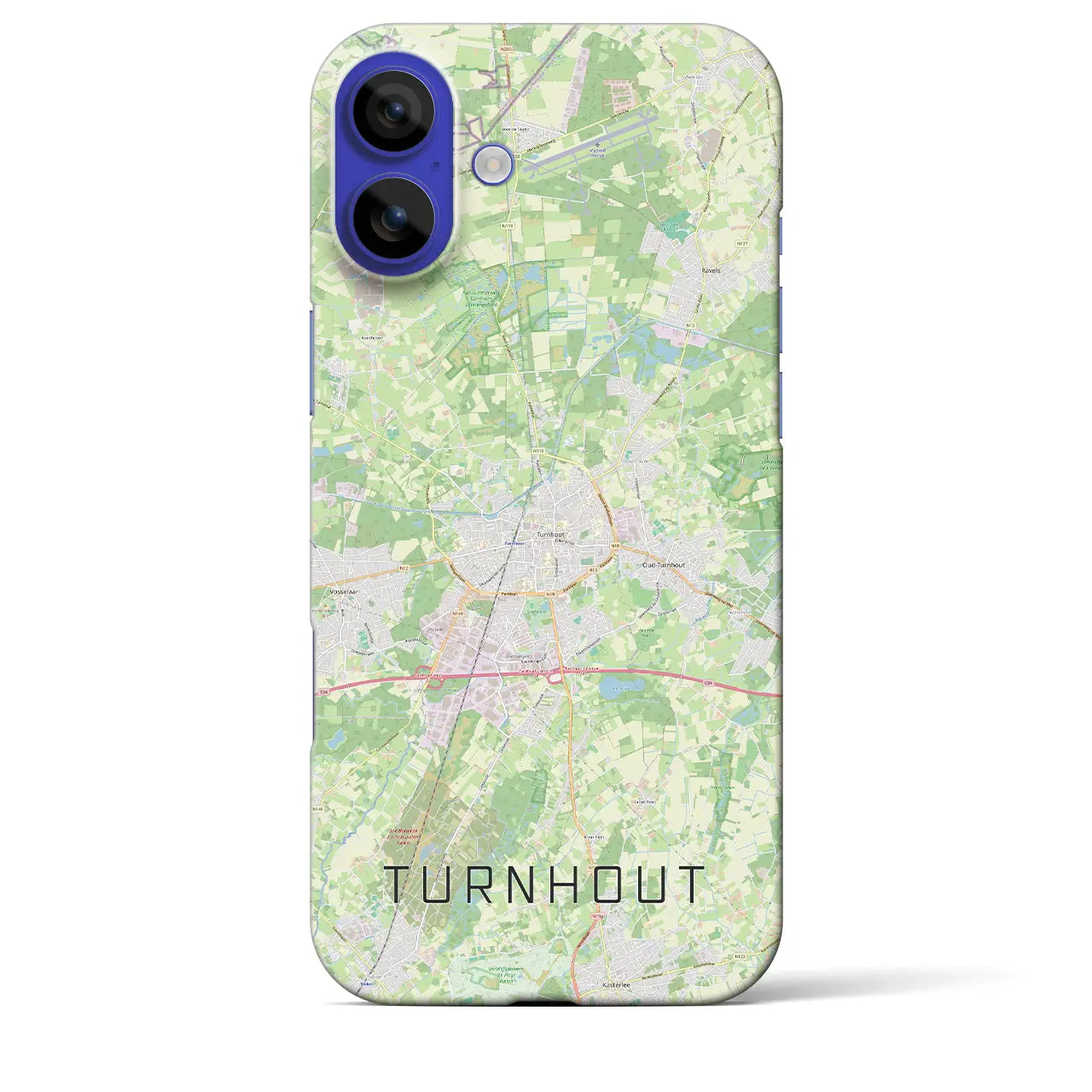 【トゥルンハウト(ベルギー)】地図柄iPhoneケース(バックカバータイプ)