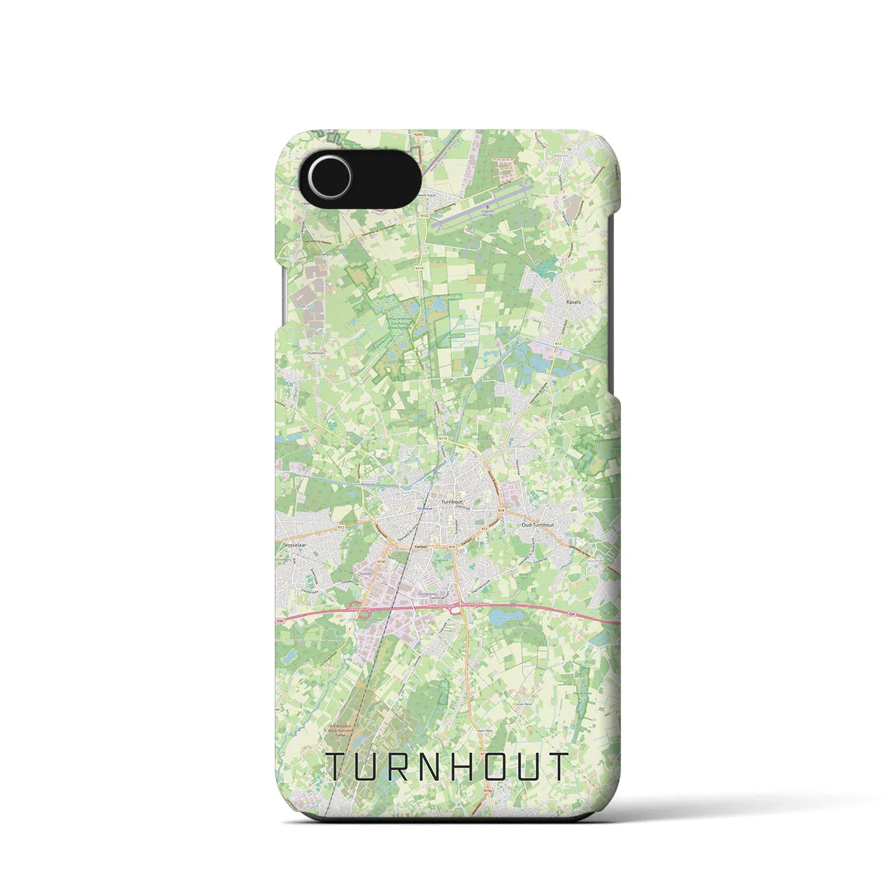 【トゥルンハウト(ベルギー)】地図柄iPhoneケース(バックカバータイプ)