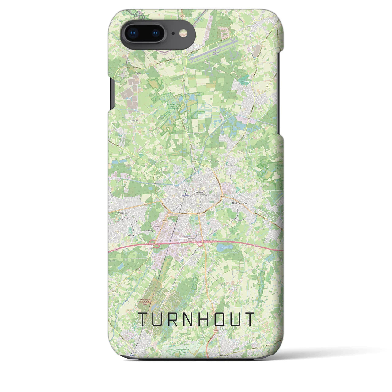 【トゥルンハウト(ベルギー)】地図柄iPhoneケース(バックカバータイプ)