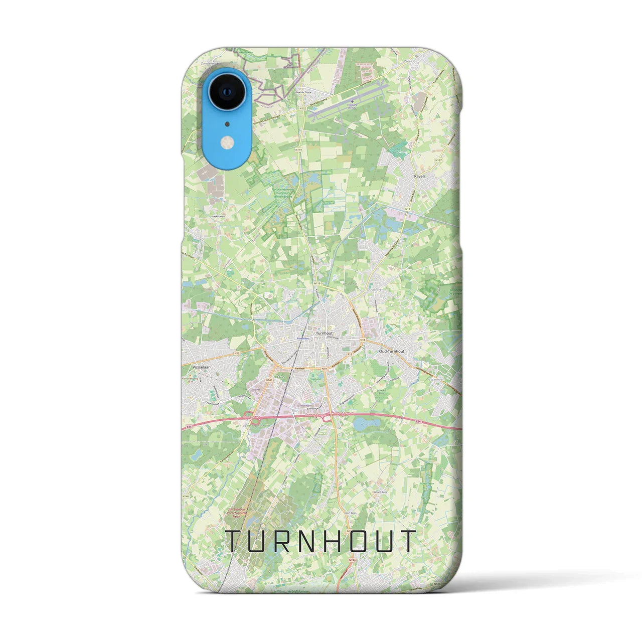 【トゥルンハウト(ベルギー)】地図柄iPhoneケース(バックカバータイプ)