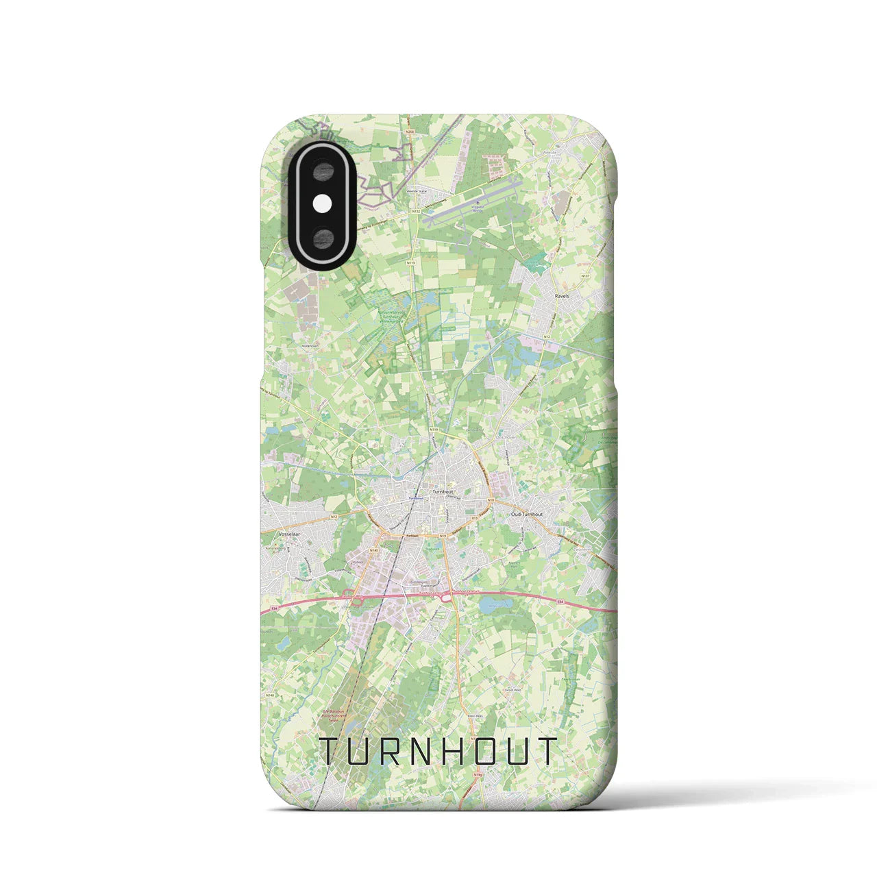 【トゥルンハウト(ベルギー)】地図柄iPhoneケース(バックカバータイプ)