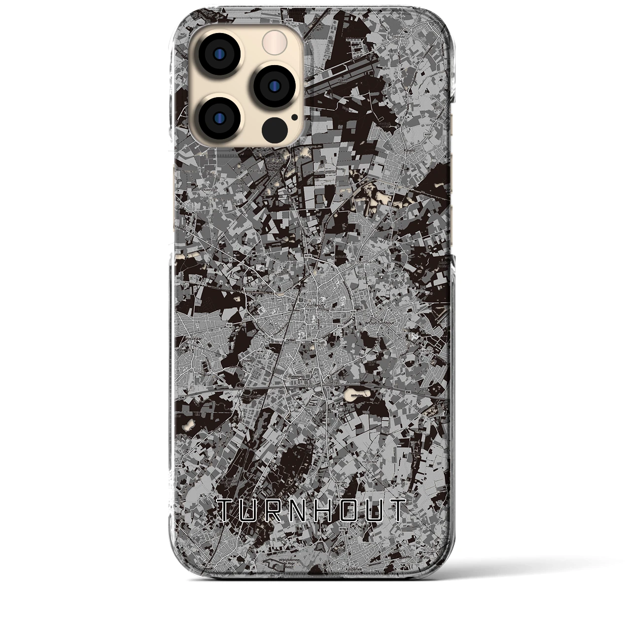【トゥルンハウト(ベルギー)】地図柄iPhoneケース(クリアタイプ)