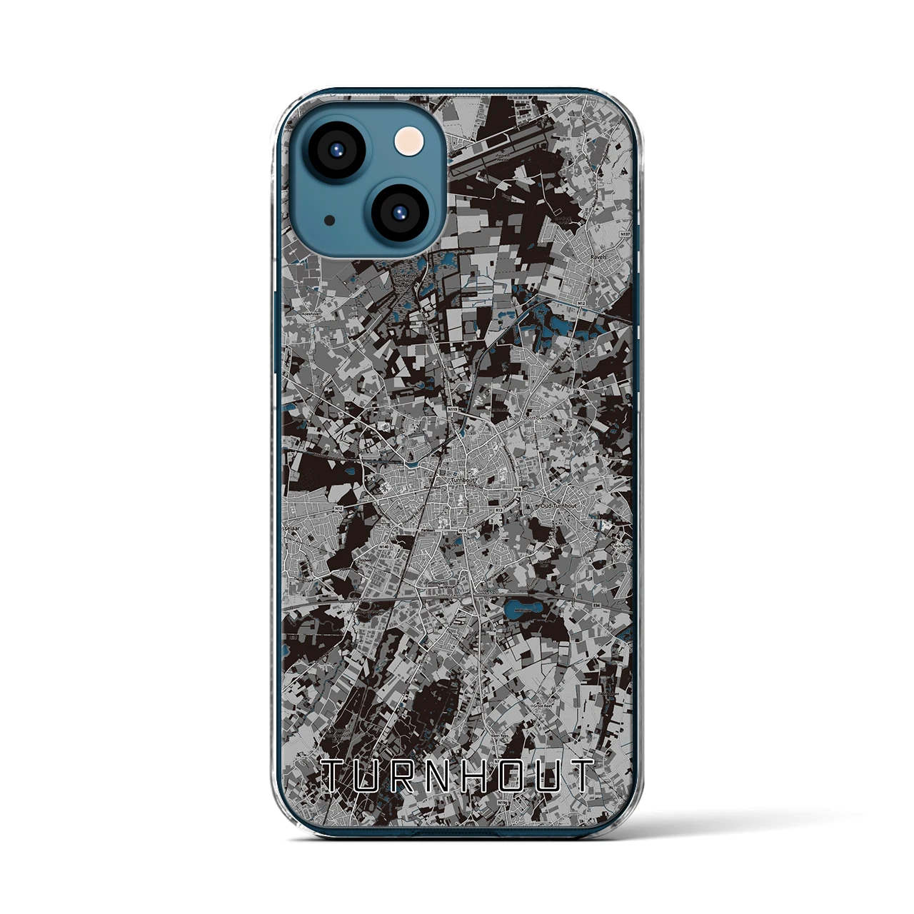 【トゥルンハウト(ベルギー)】地図柄iPhoneケース(クリアタイプ)