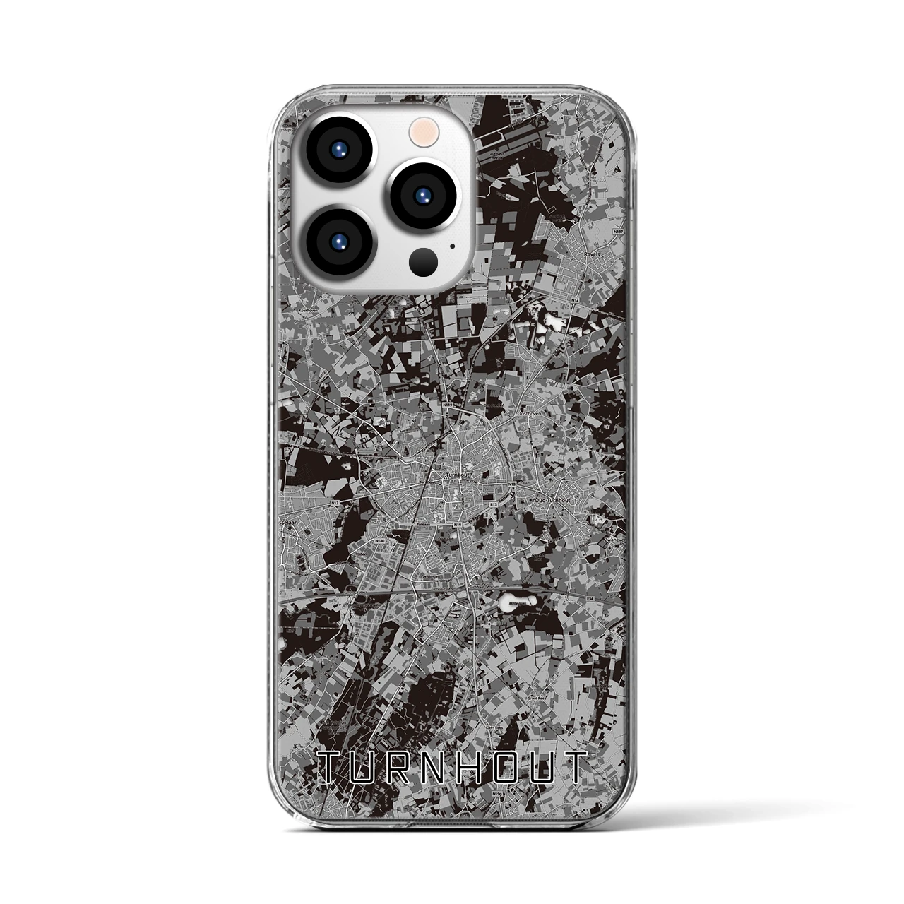 【トゥルンハウト(ベルギー)】地図柄iPhoneケース(クリアタイプ)