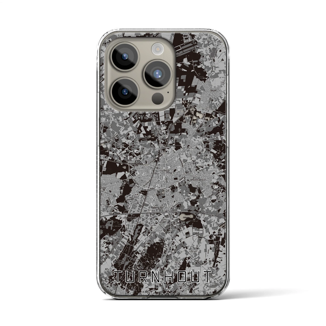 【トゥルンハウト(ベルギー)】地図柄iPhoneケース(クリアタイプ)