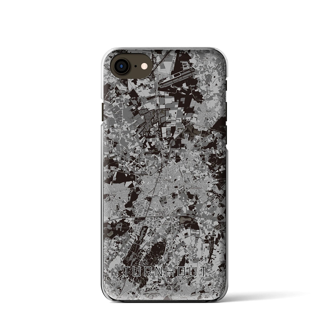 【トゥルンハウト(ベルギー)】地図柄iPhoneケース(クリアタイプ)