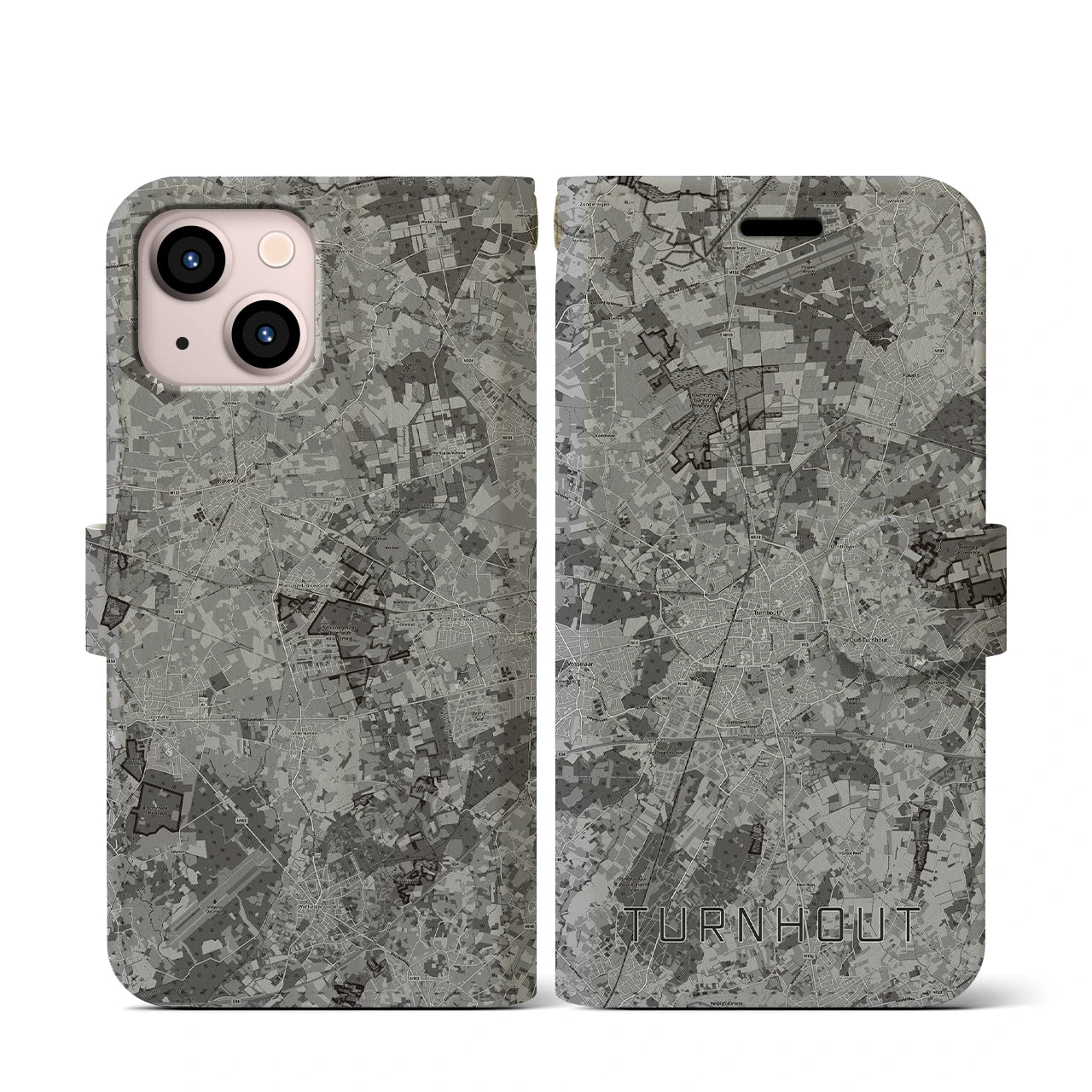 【トゥルンハウト(ベルギー)】地図柄iPhoneケース(手帳タイプ)