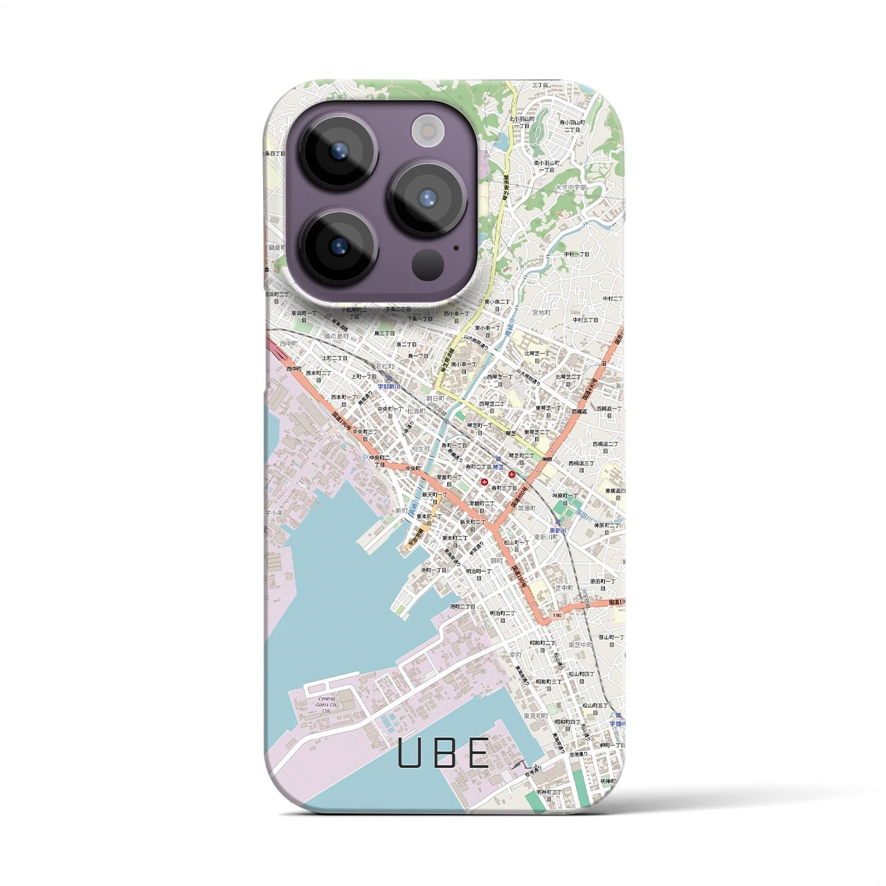 【宇部2(山口県)】地図柄iPhoneケース(バックカバータイプ)