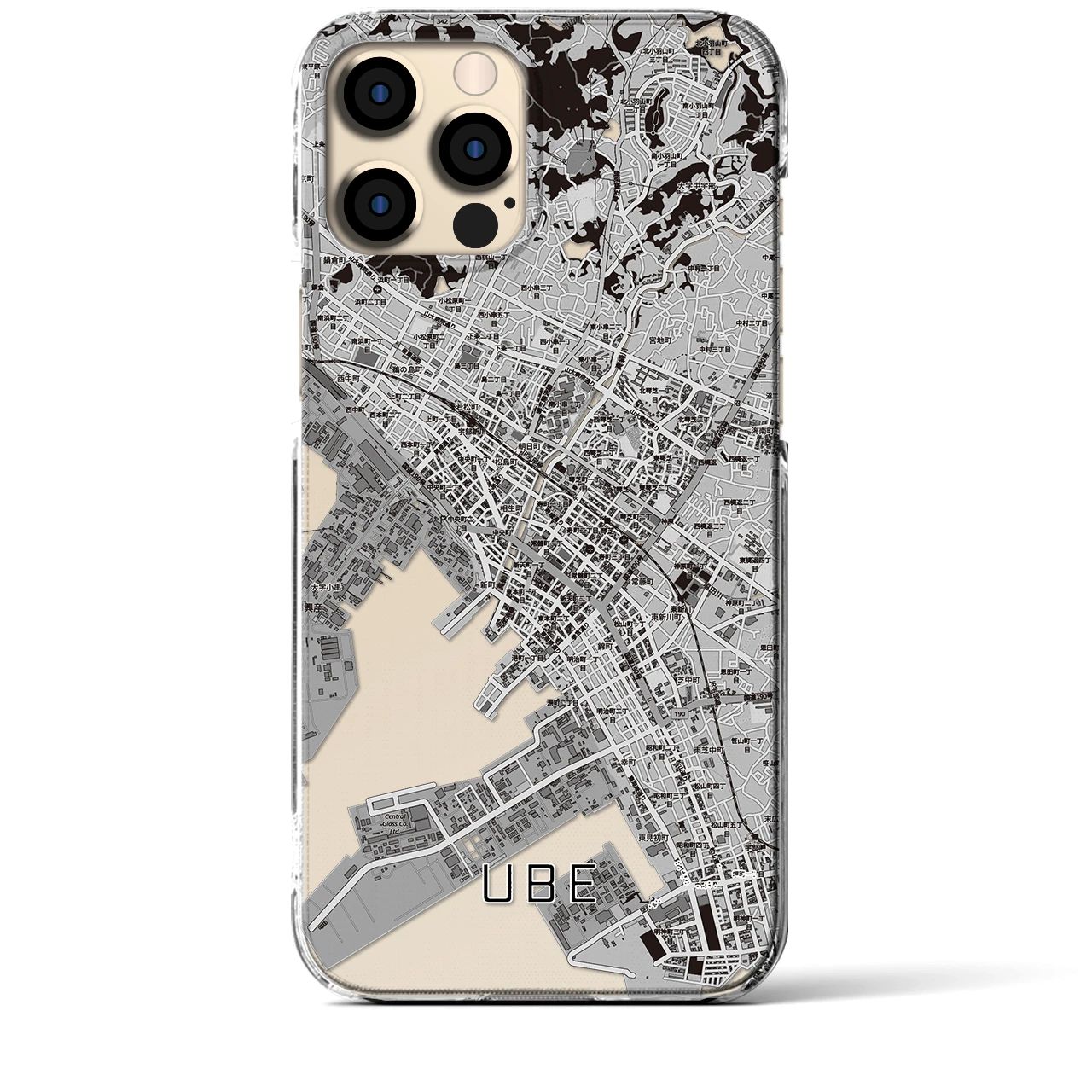 【宇部2(山口県)】地図柄iPhoneケース(クリアタイプ)