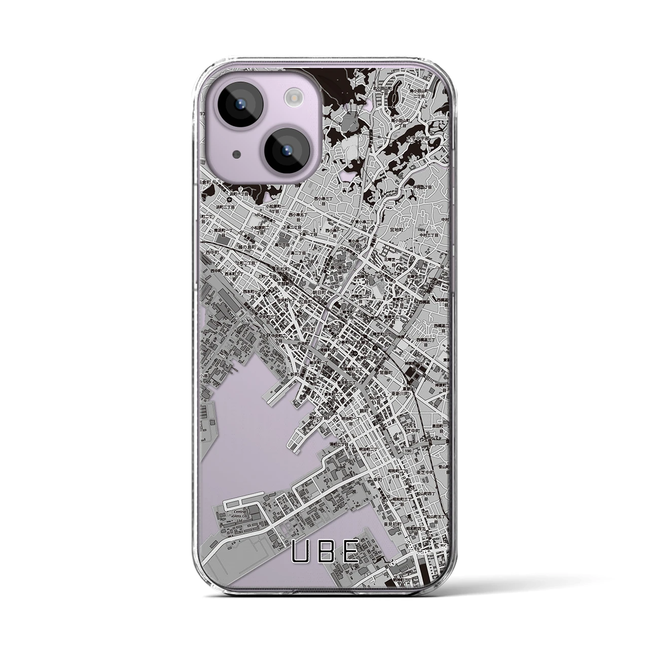 【宇部2(山口県)】地図柄iPhoneケース(クリアタイプ)