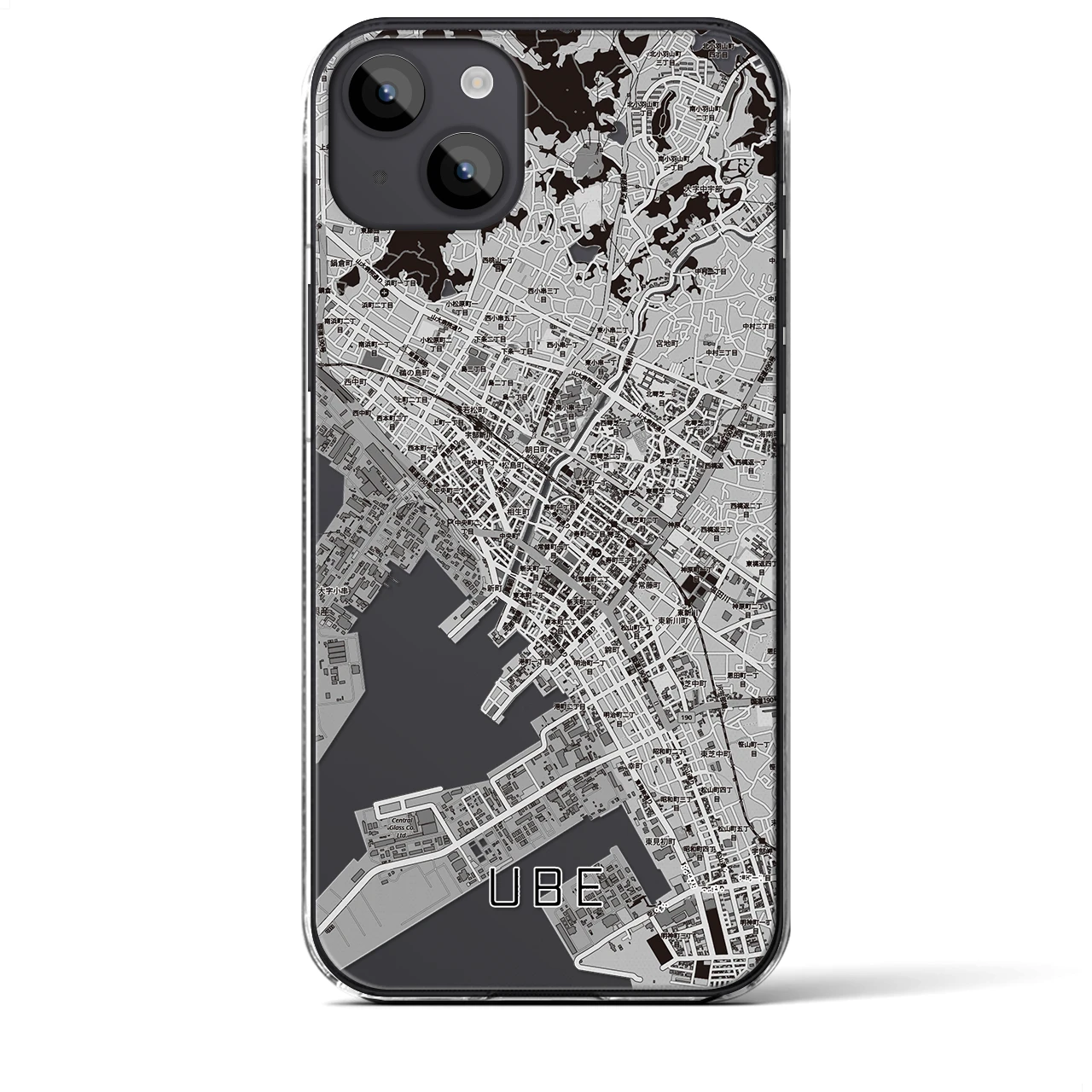 【宇部2(山口県)】地図柄iPhoneケース(クリアタイプ)